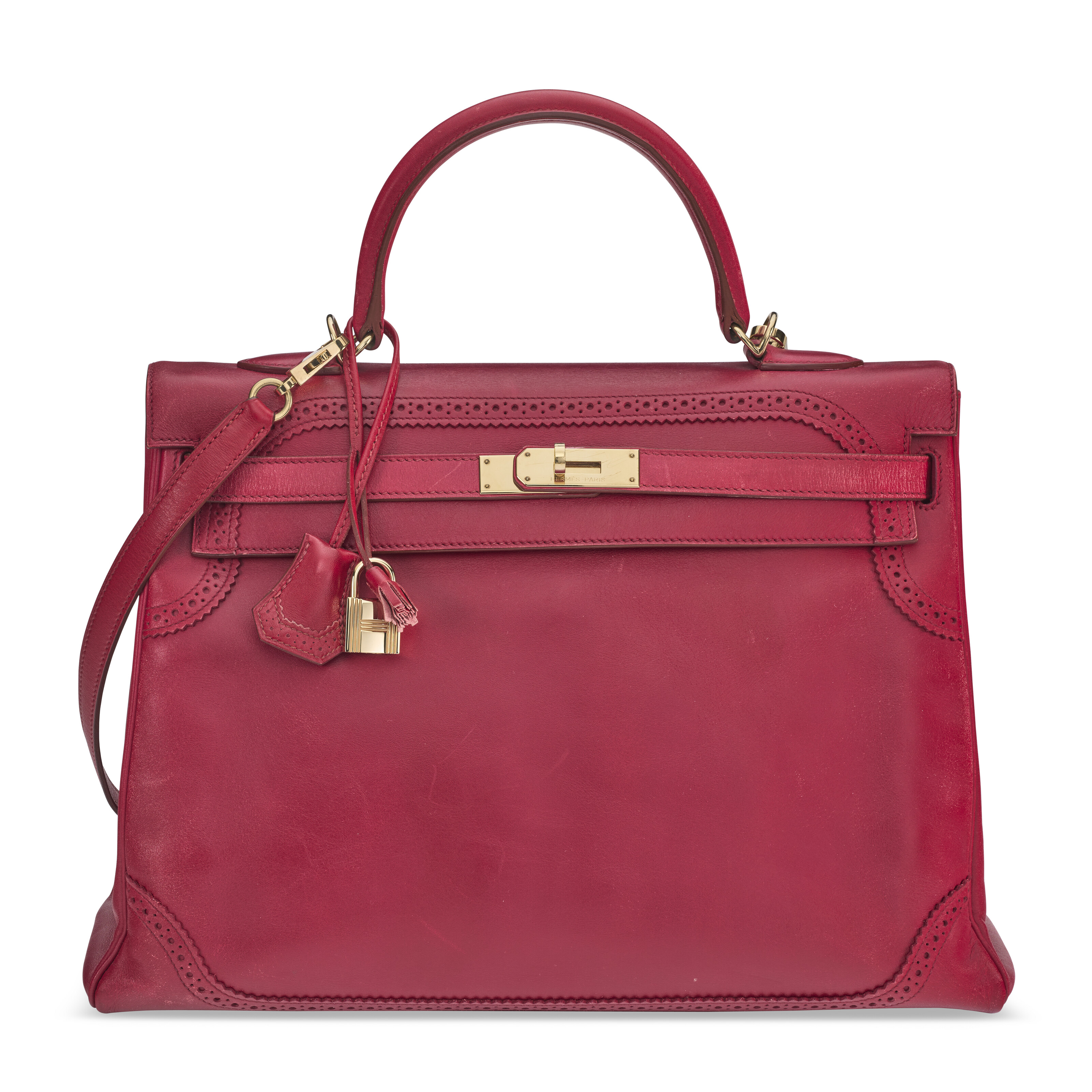 A ROUGE H SOMBRERO LEATHER CONSTANCE CARTABLE 29 WITH GOLD