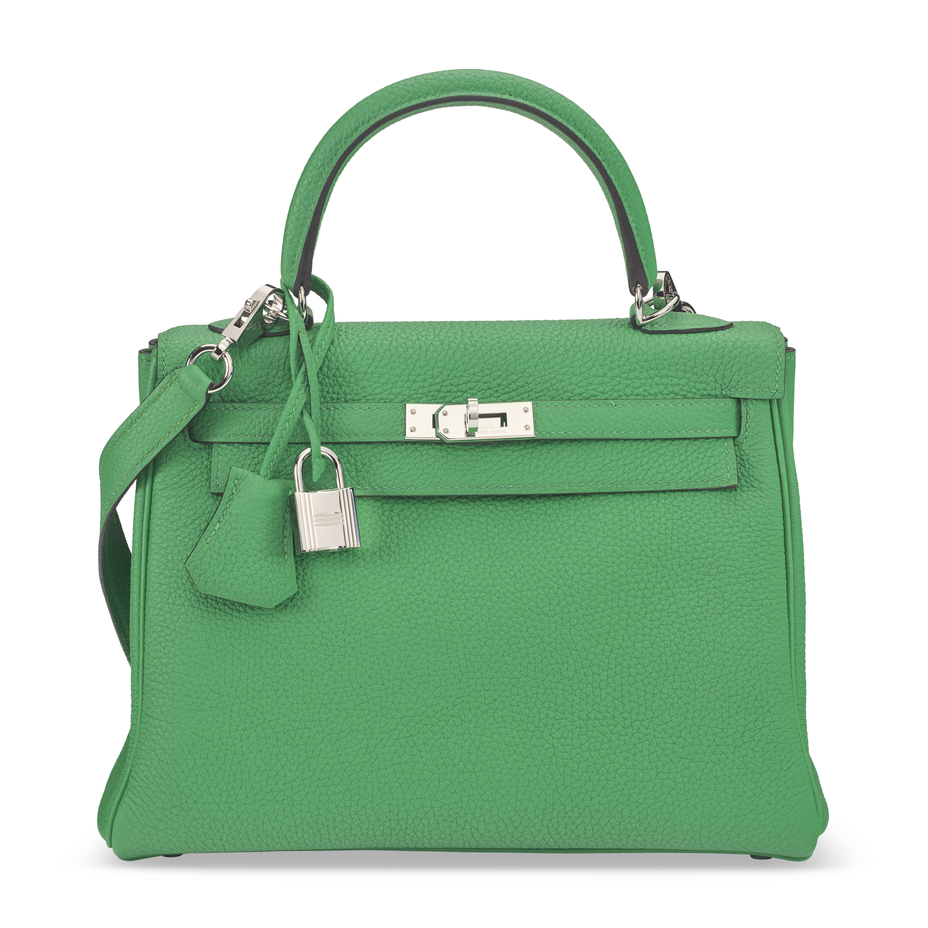 A SHINY VERT OLIVE NILOTICUS LIZARD BIRKIN 25 WITH PALLADIUM