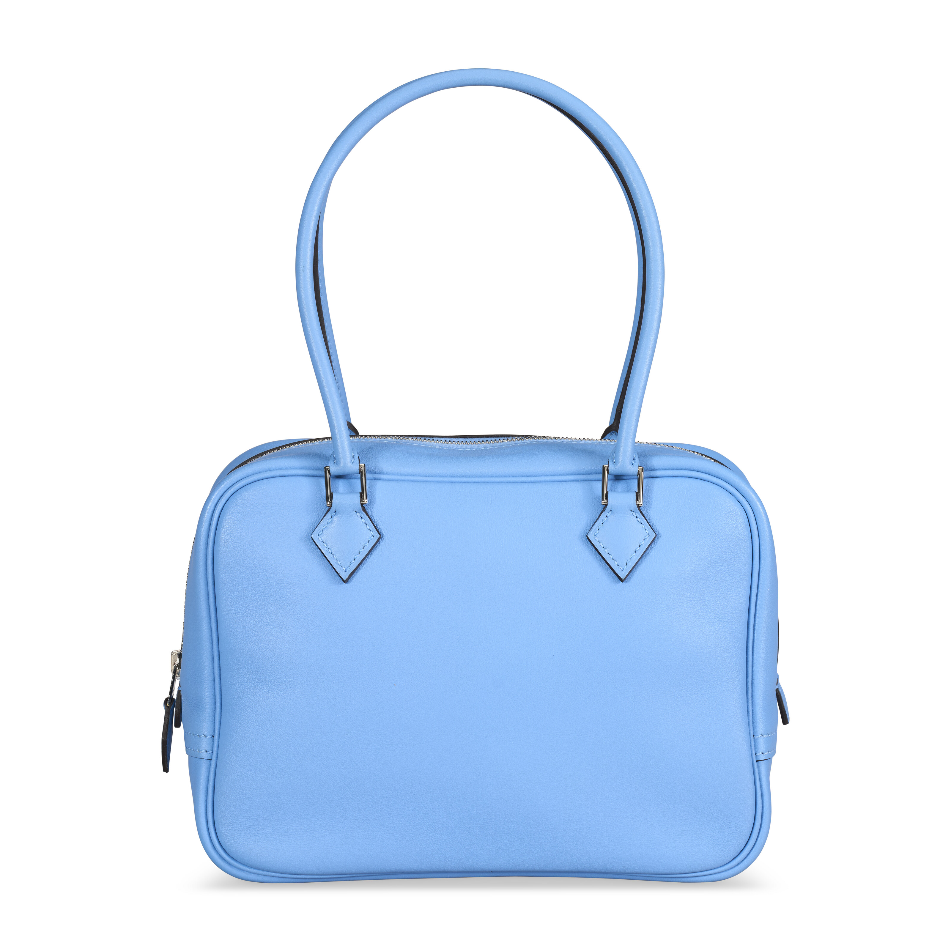 A BLEU PARADISE SWIFT LEATHER MINI PLUME II WITH PALLADIUM