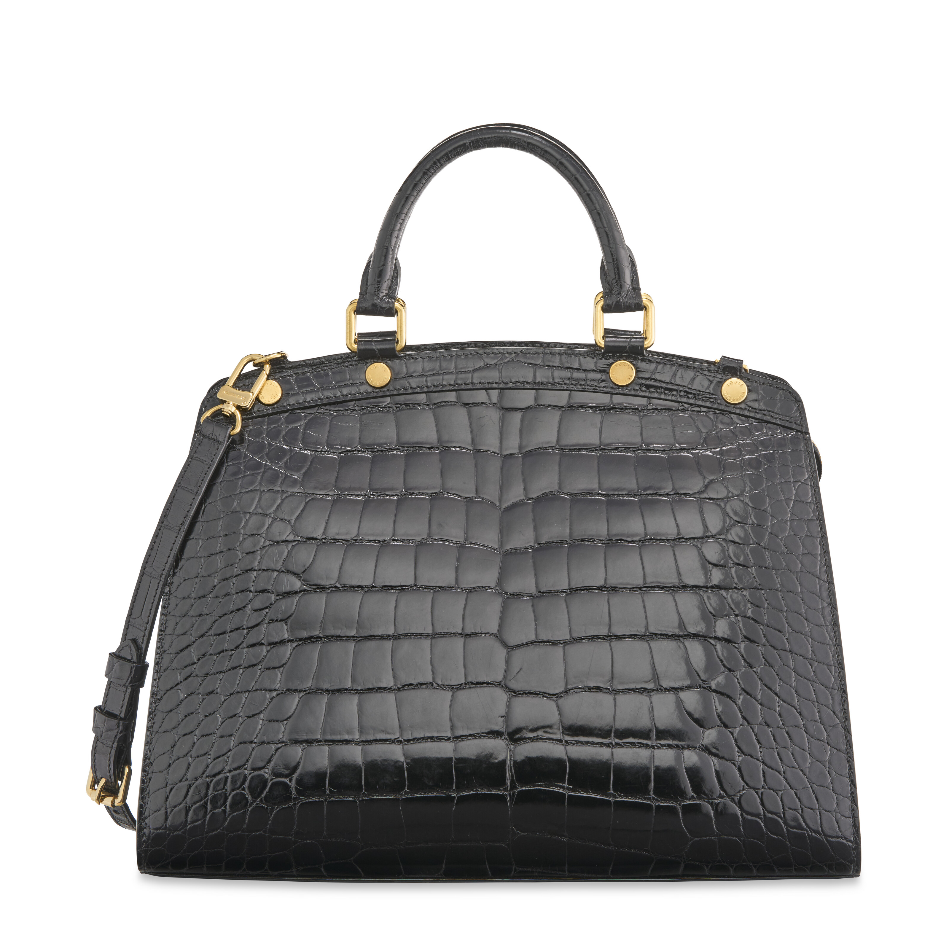 A LIMITED EDITION BLACK MONOGRAM EMBOSSED CALFSKIN LEATHER TWISTED