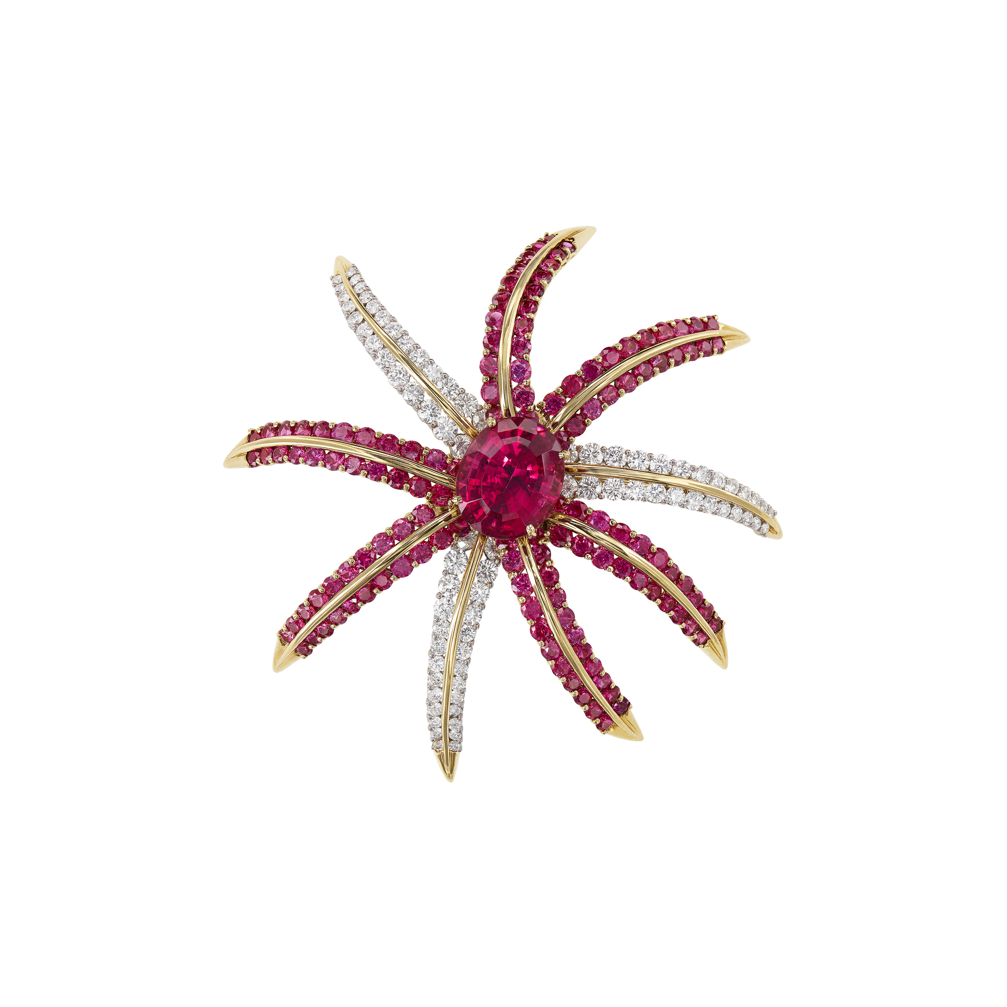 TIFFANY & CO. TOURMALINE, COLORED SAPPHIRE AND DIAMOND 'FIREWORKS