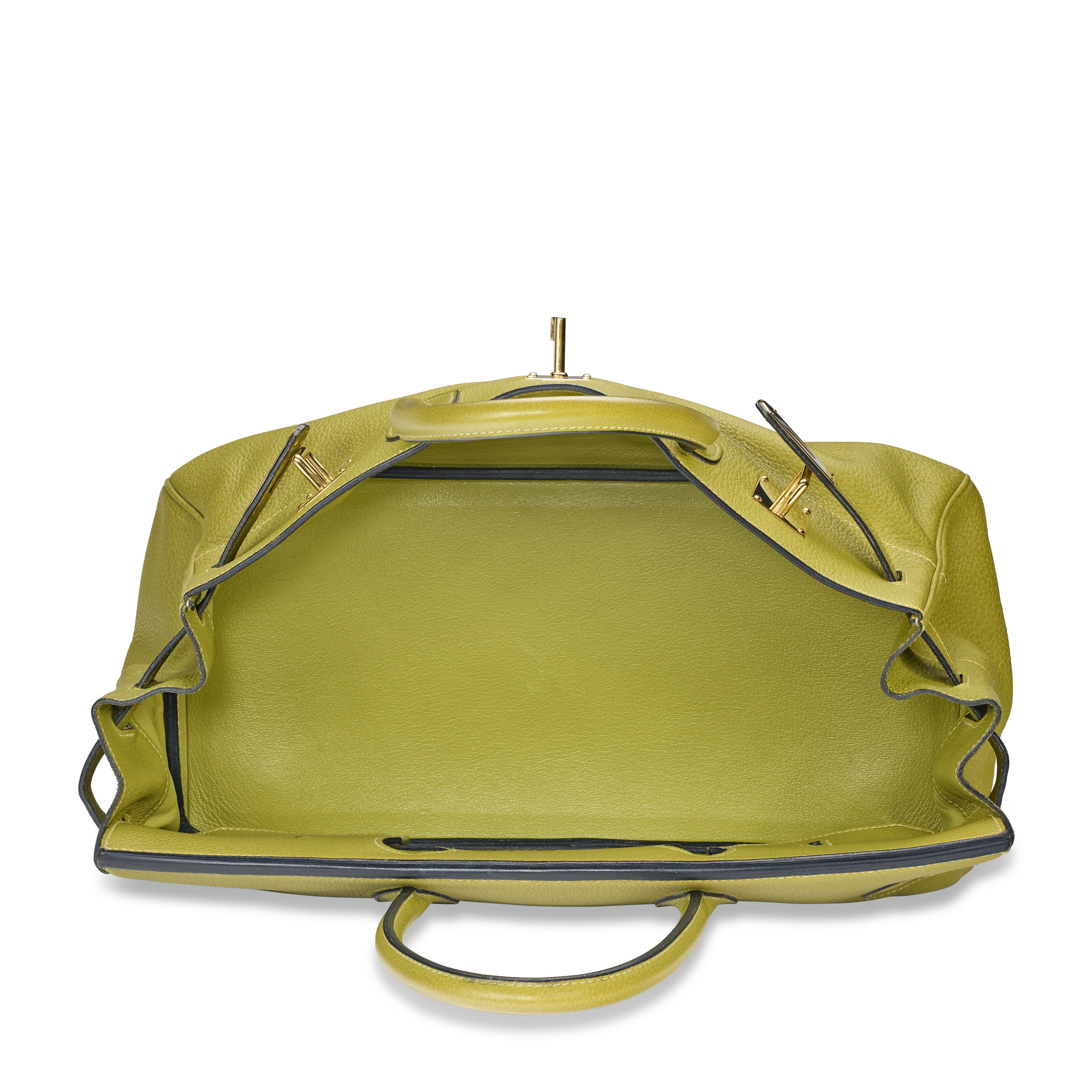 A VERT CHARTREUSE CLÉMENCE LEATHER JPG SHOULDER BIRKIN 42 I WITH