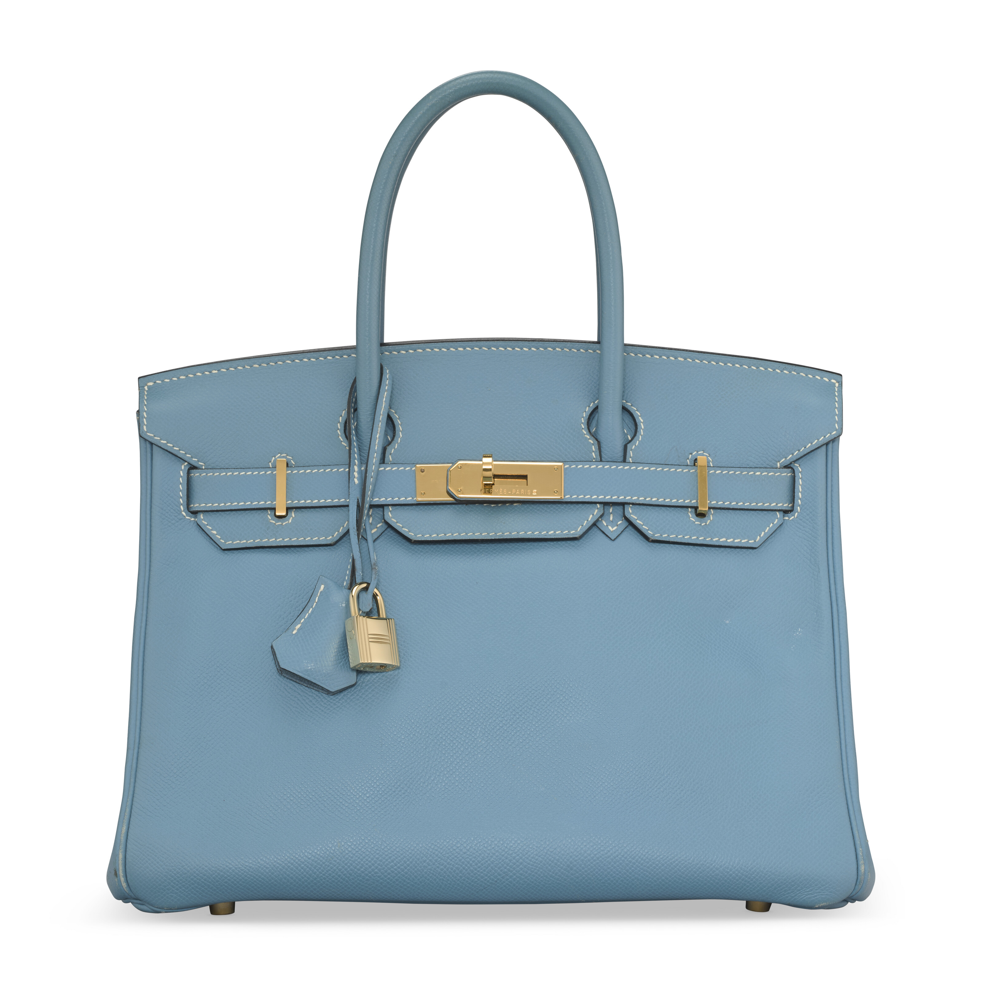 A BLEU SAPHIR CHÈVRE LEATHER RETOURNE KELLY 32 WITH PALLADIUM