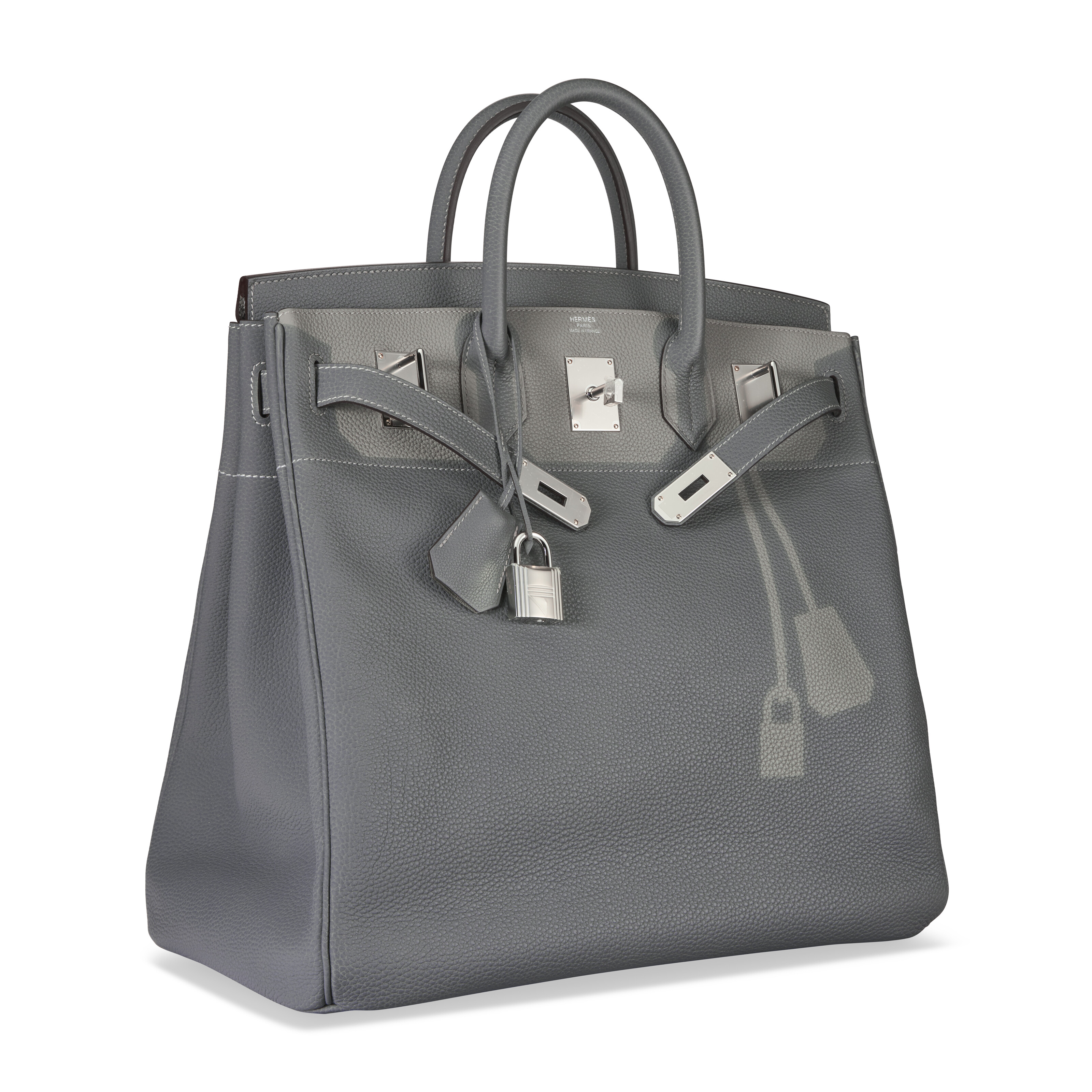 A LIMITED EDITION GRIS MISTY TOGO LEATHER COUP DE SOLEIL HAC