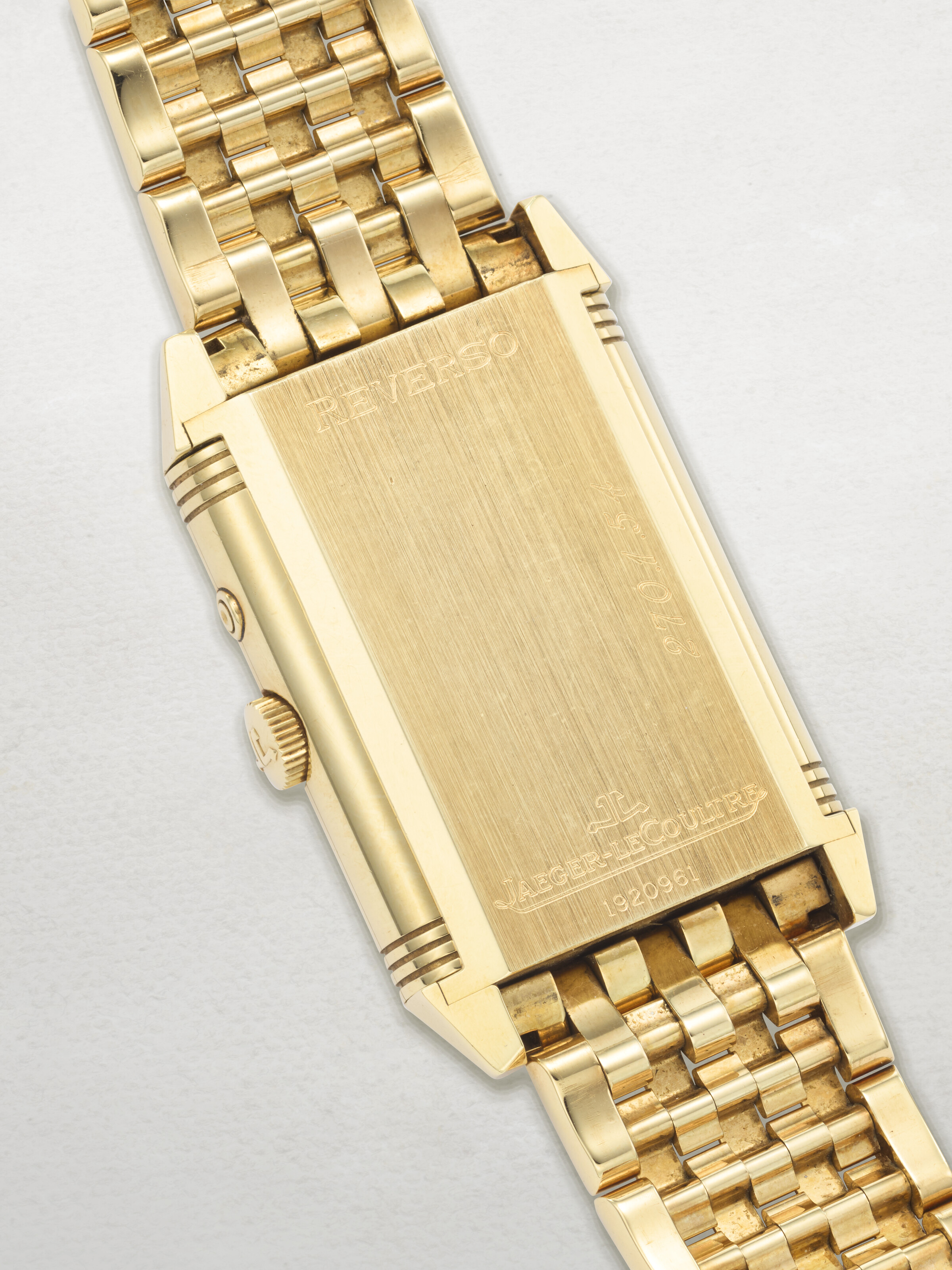 JAEGER-LECOULTRE, YELLOW GOLD DUAL-TIME 'REVERSO DUOFACE' WITH DAY