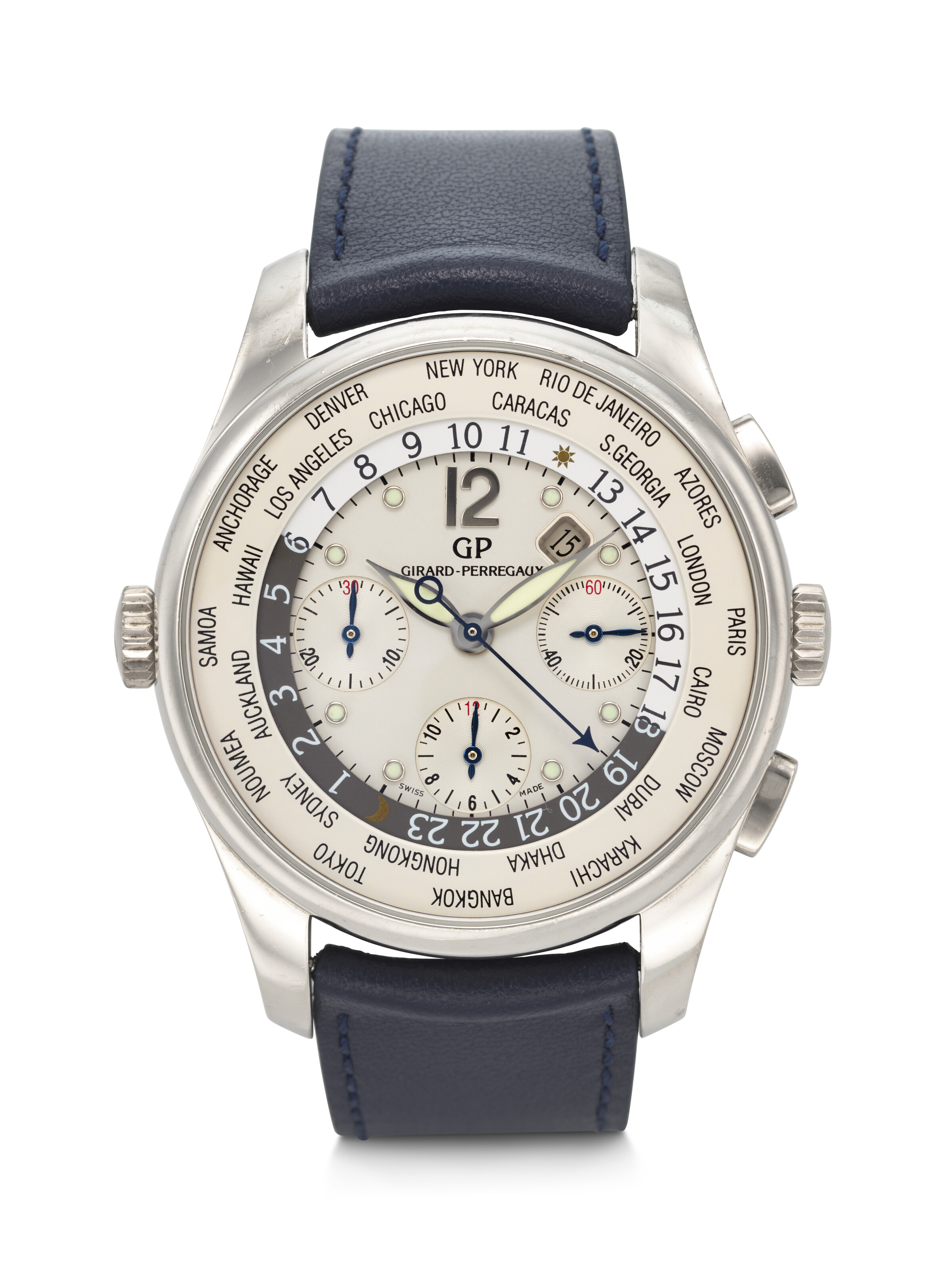 JAEGER-LECOULTRE, YELLOW GOLD DUAL-TIME 'REVERSO DUOFACE' WITH DAY