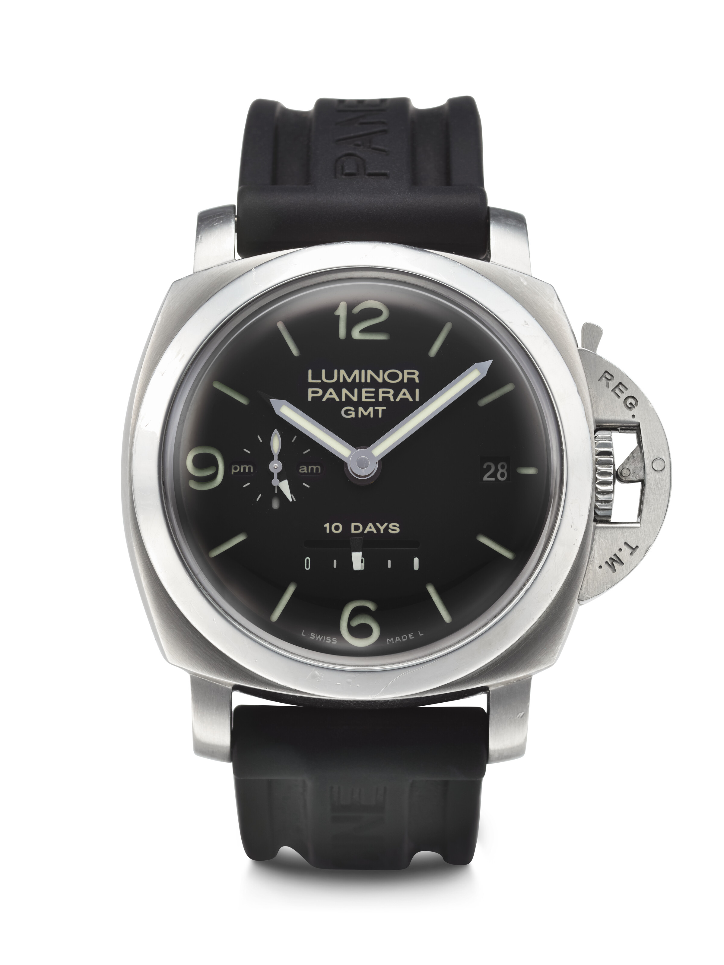 PANERAI, STAINLESS STEEL DUAL TIME 'LUMINOR GMT' WITH DATE, POWER ...