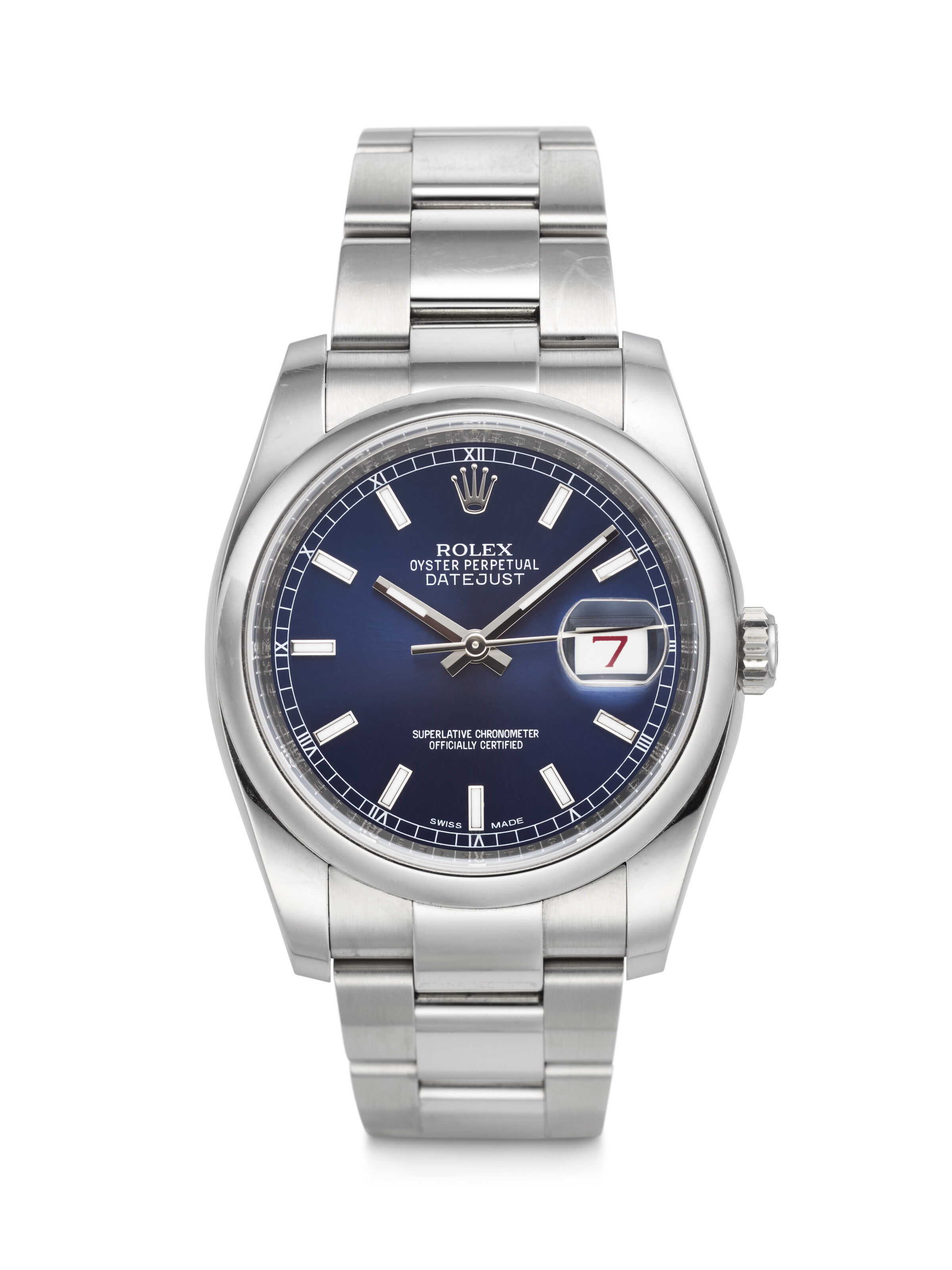 ROLEX, STAINLESS STEEL 'DATEJUST' WITH ROULETTE DATE, REF. 116200 ...