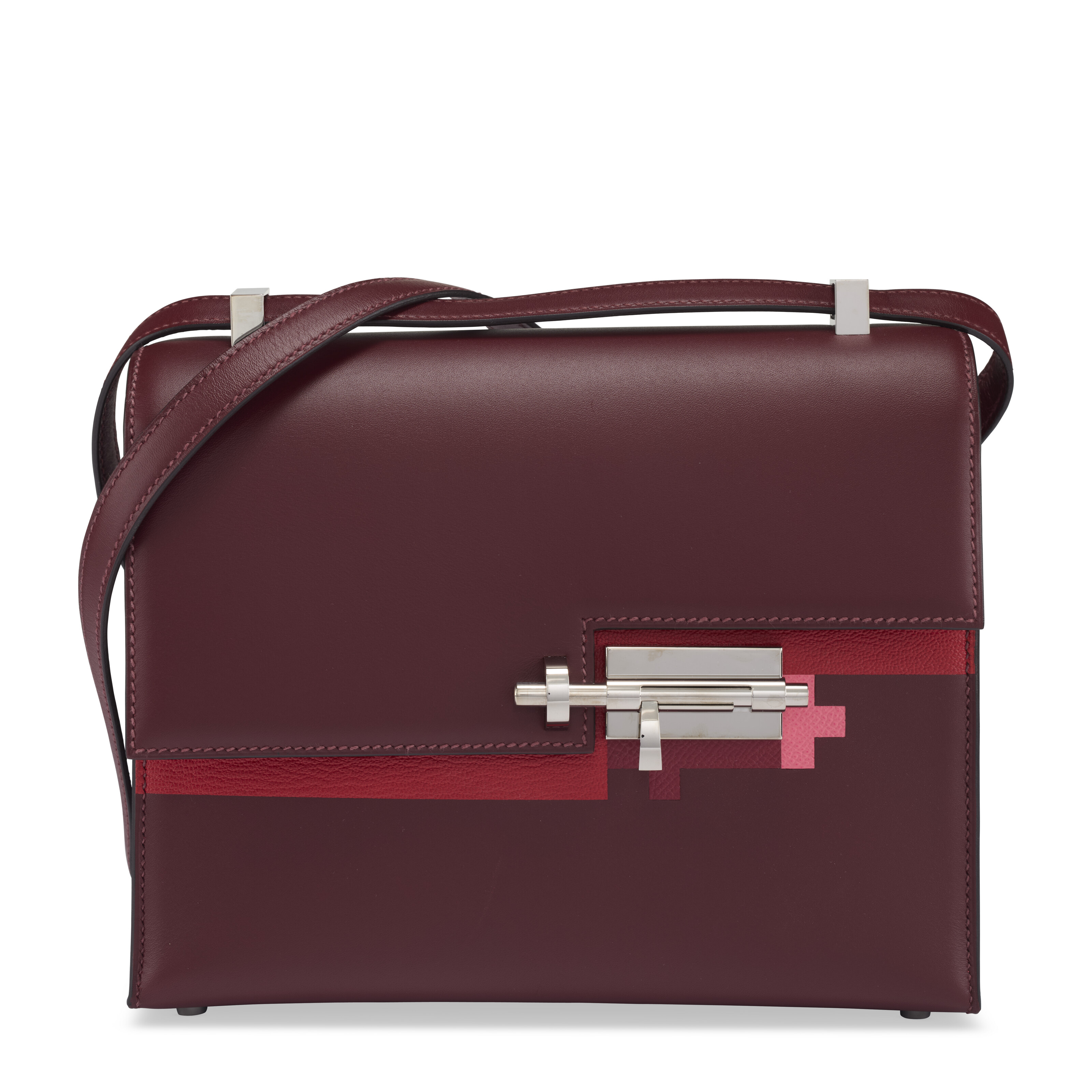 A ROUGE VIF CALF BOX LEATHER RETOURNÉ KELLY 35 WITH GOLD HARDWARE