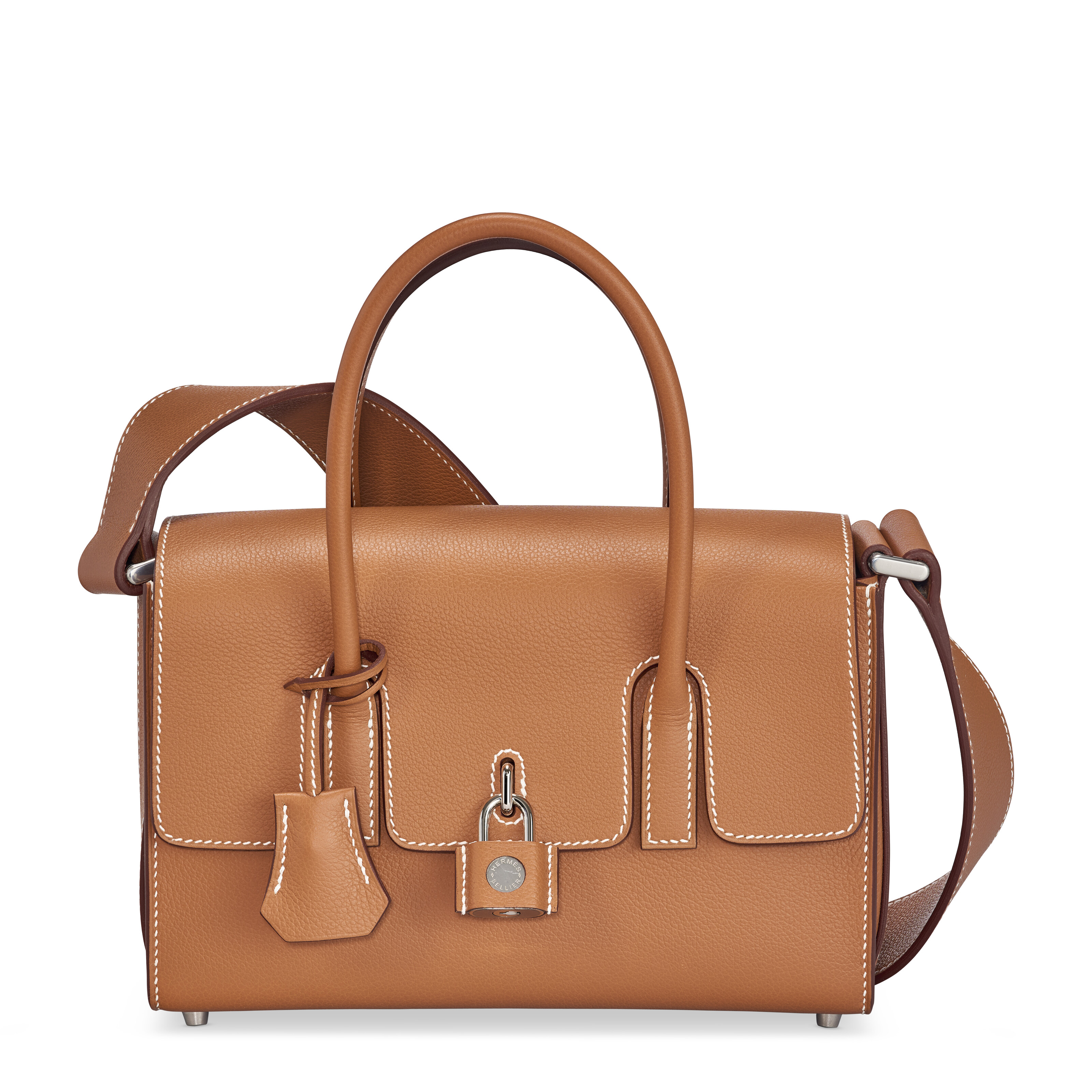 A GOLD EVERCOLOR LEATHER NEW DRAG 22 WITH PALLADIUM HARDWARE