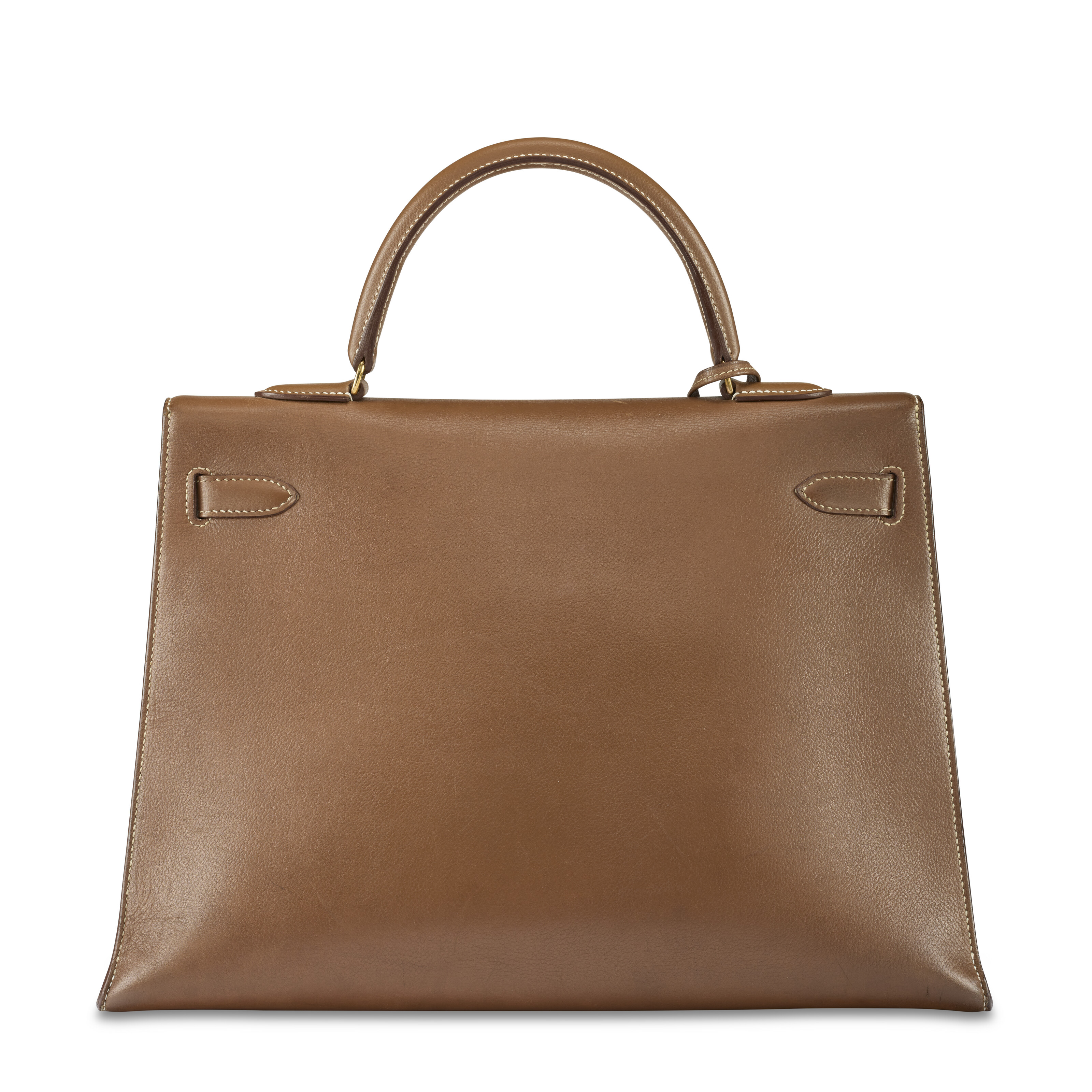 AN ALEZAN EVERGRAIN LEATHER SELLIER MOU KELLY 35 WITH GOLD