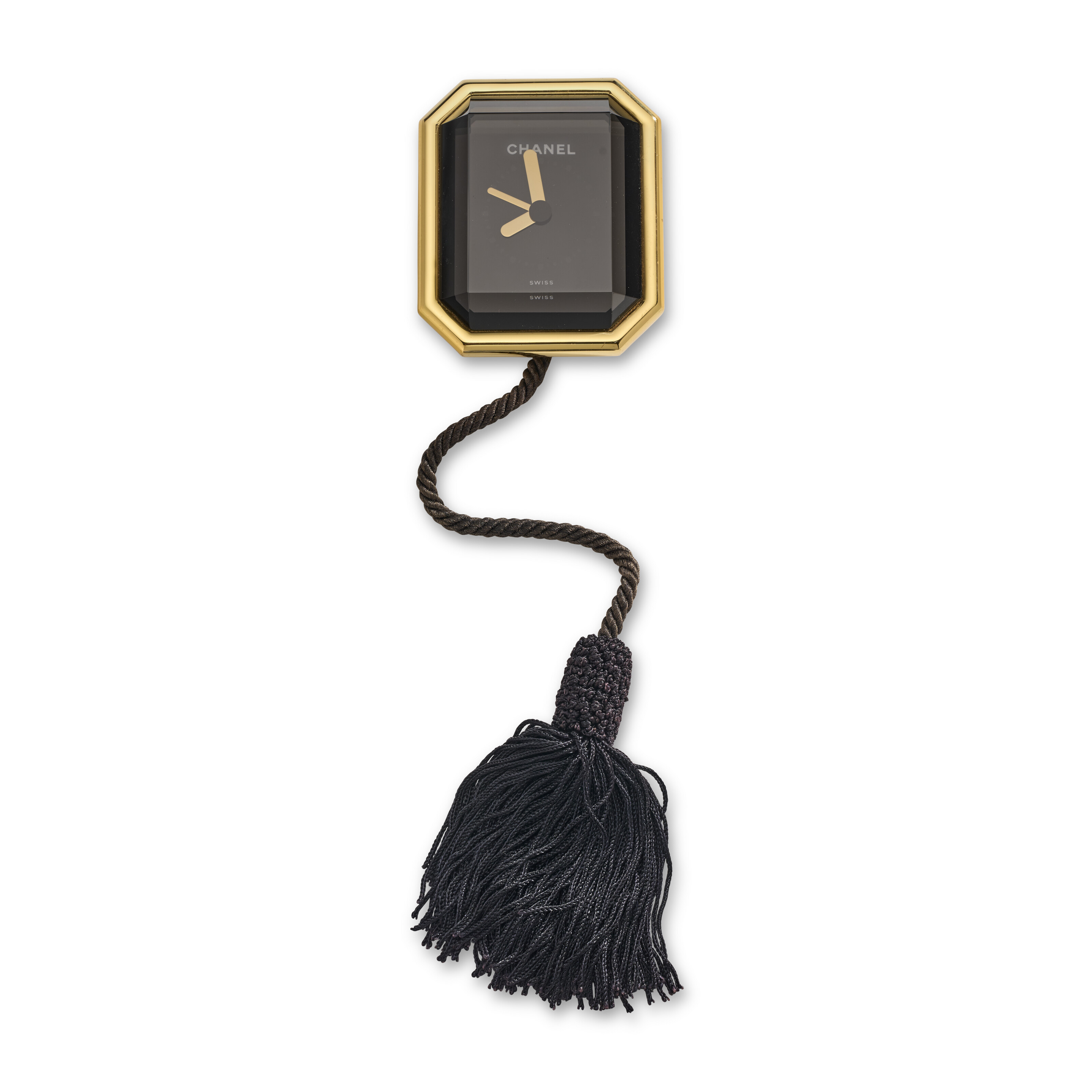 A BLACK & GOLD PREMIERE DESK ALARM CLOCK, CHANEL, 1989 | Christie's
