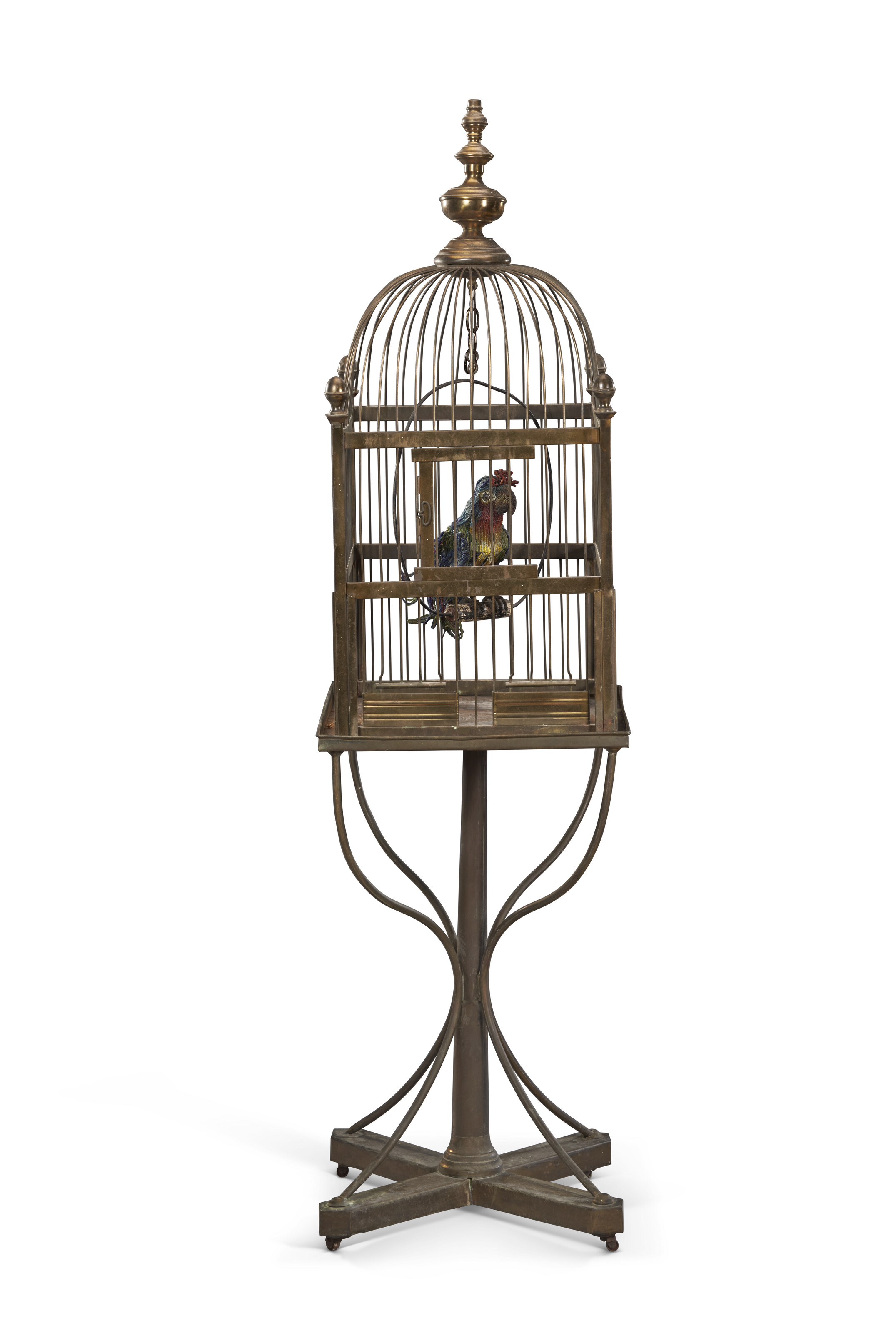 パリ鳥オブジェ　台座付アンティークビンテージ bird of paradise パリ鳥オブジェ 台座付アンティークビンテージ bird of paradise パリ