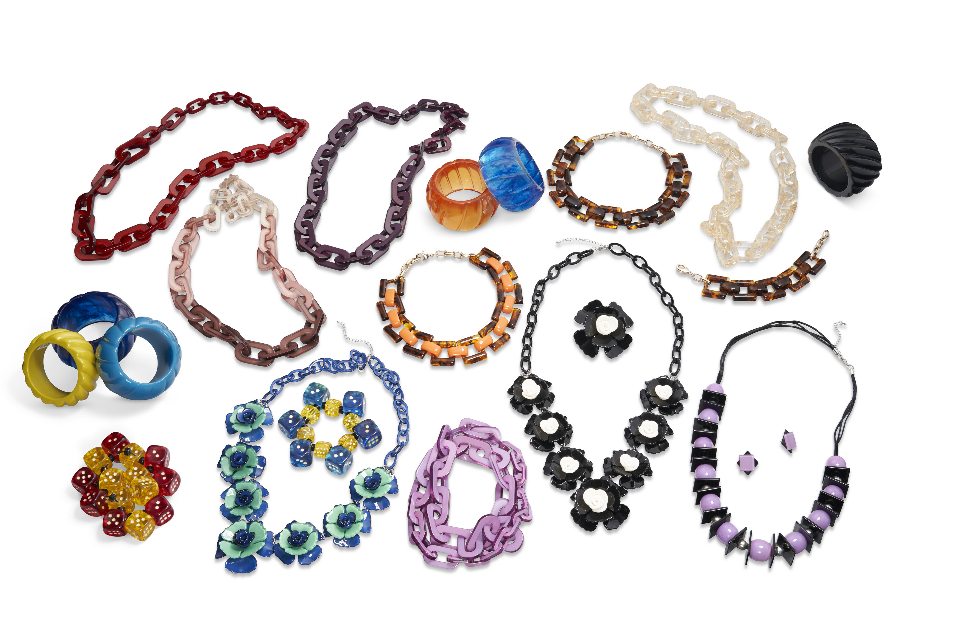 A GROUP OF JEWELRY DESIGNED BY IRIS APFEL, RARA AVIS BY IRIS APFEL