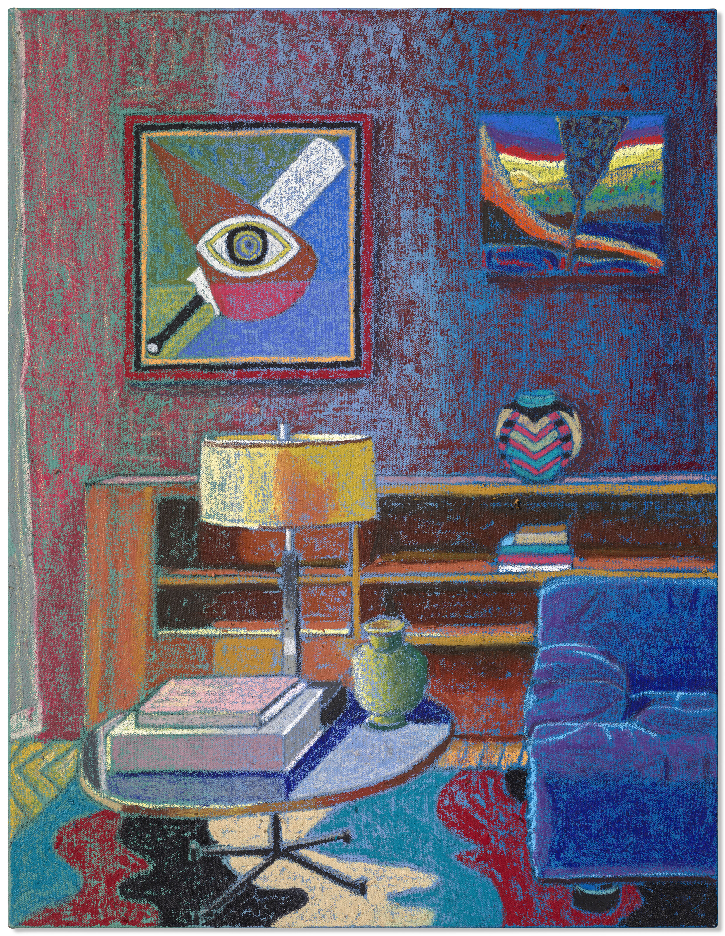 Catalog image of Library Interior with Frank Walter