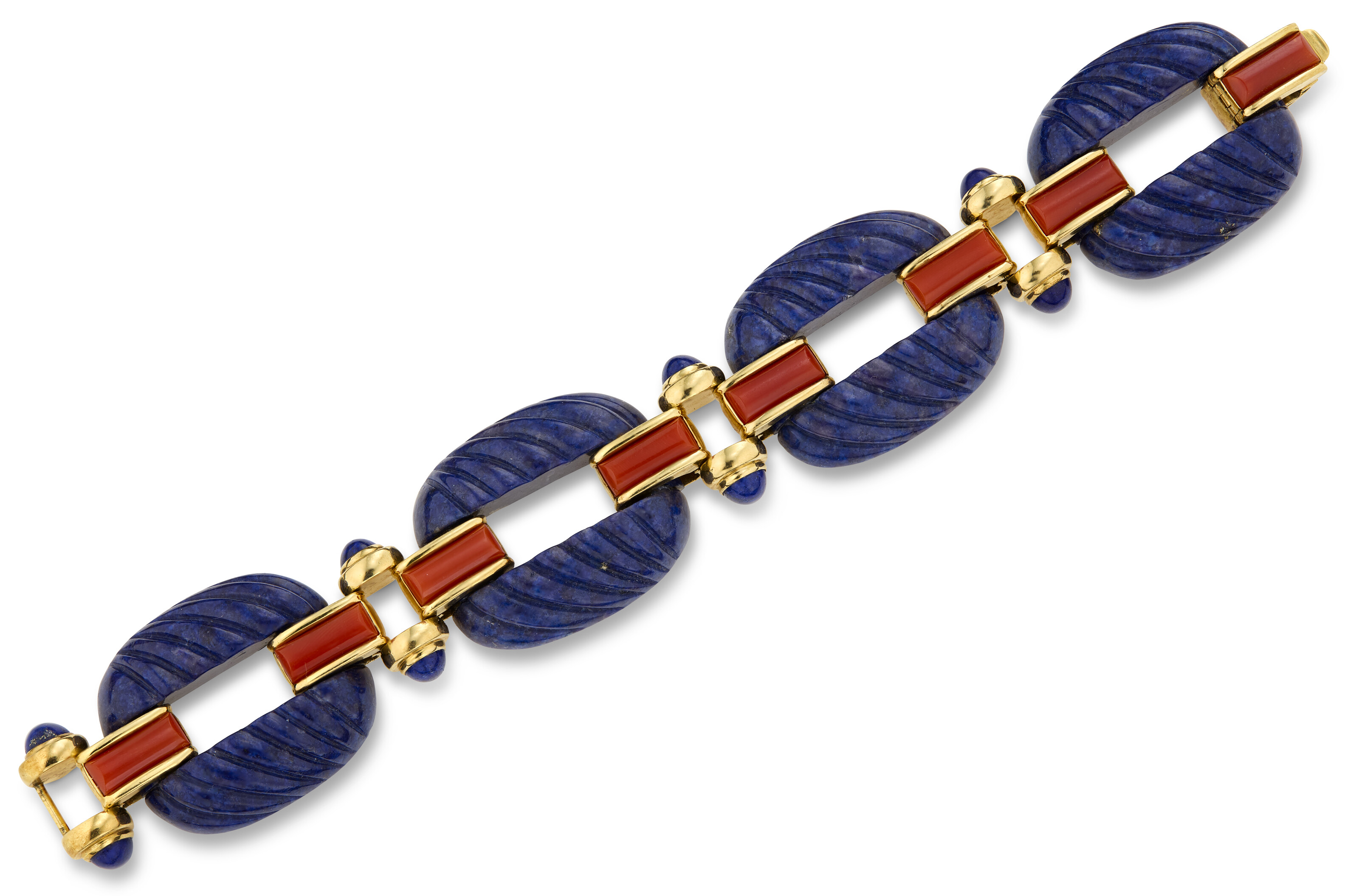 Bracelet Argent 925 Et Lapis-lazuli - 18 Cm - Occasion - Modèle B1009