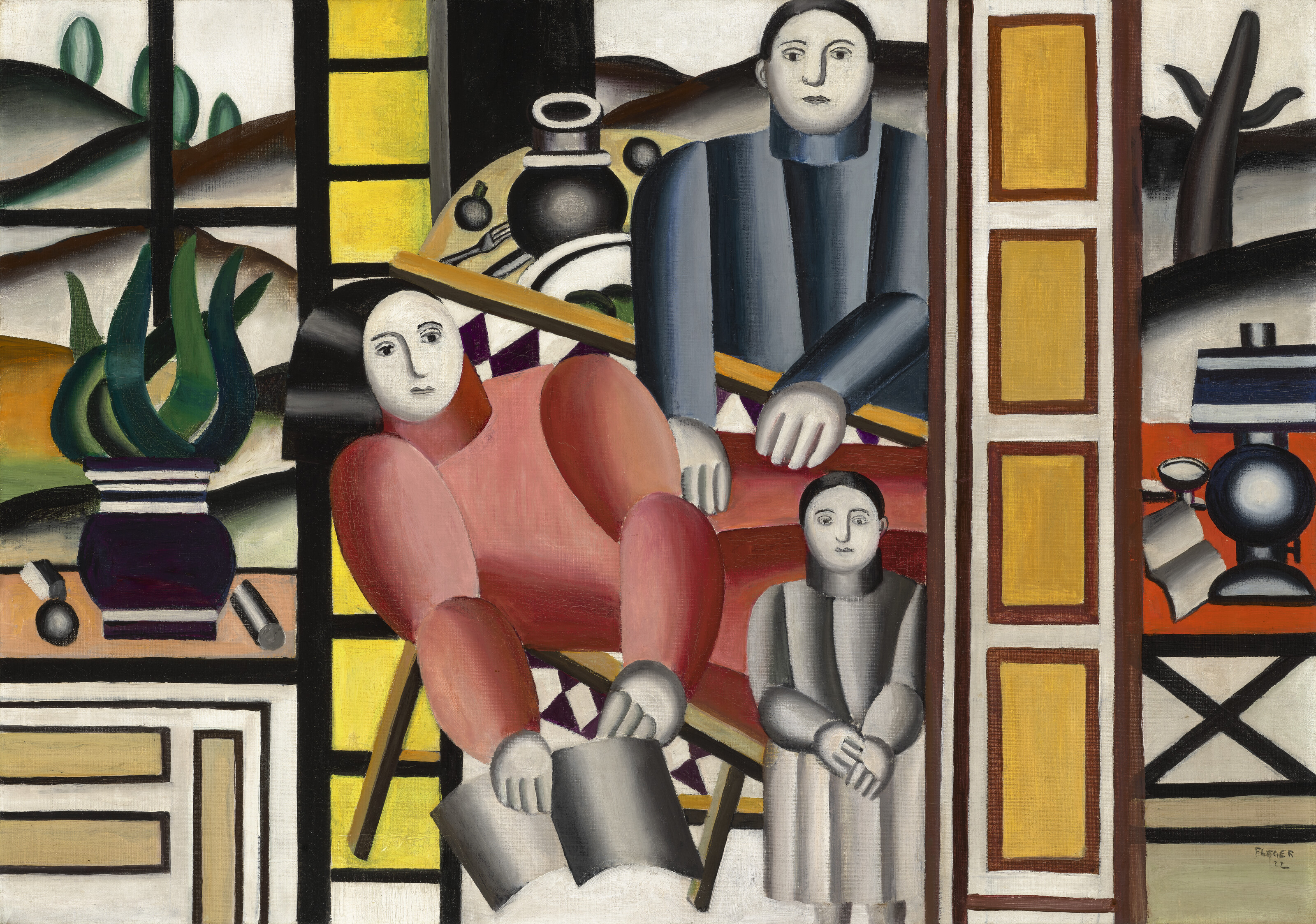 FERNAND LEGER (1881-1955), Les trois personnages devant le