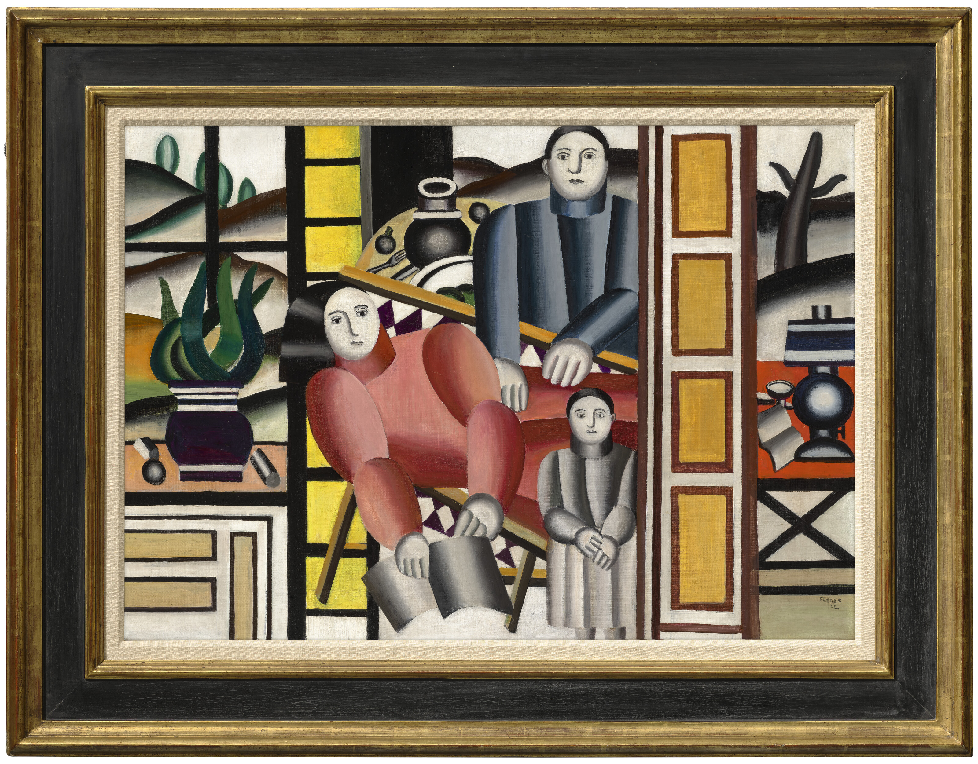 FERNAND LEGER (1881-1955), Les trois personnages devant le jardin