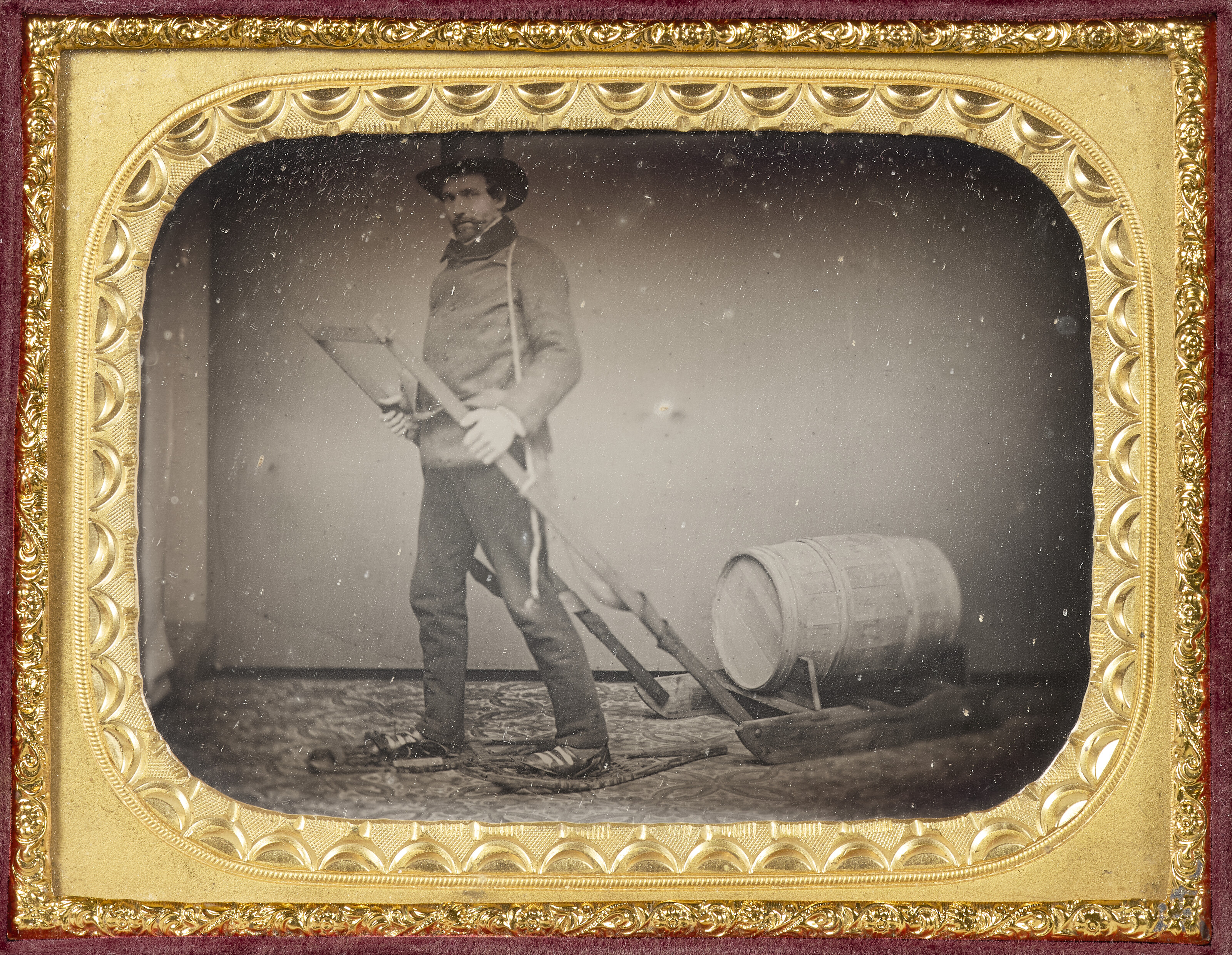 UNKNOWN PHOTOGRAPHER, Studio Portrait of a Maple Syrup Farmer, Wearing ...