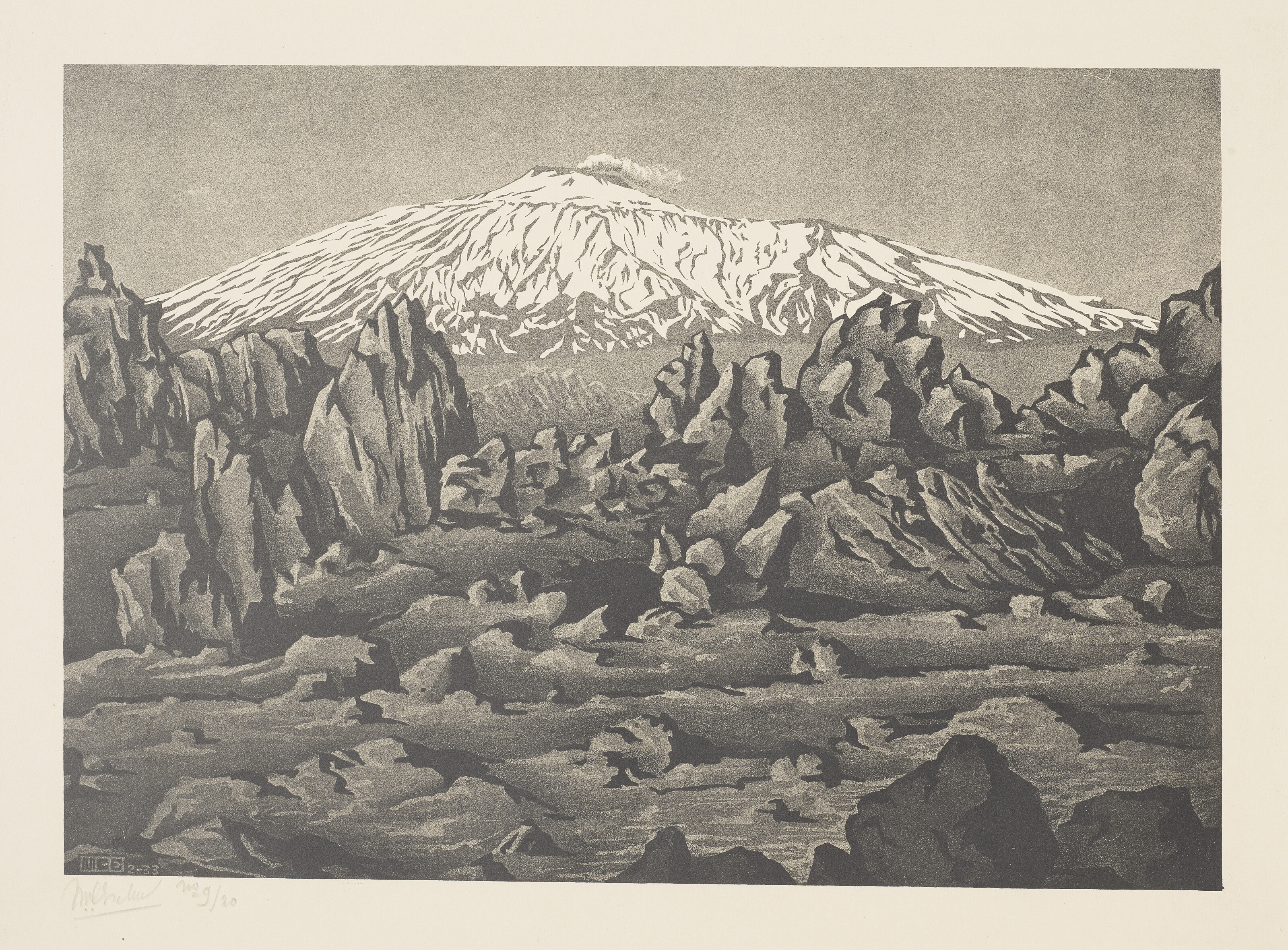 MAURITS CORNELIS ESCHER (1898-1972), (Old Lava From) Mount Etna