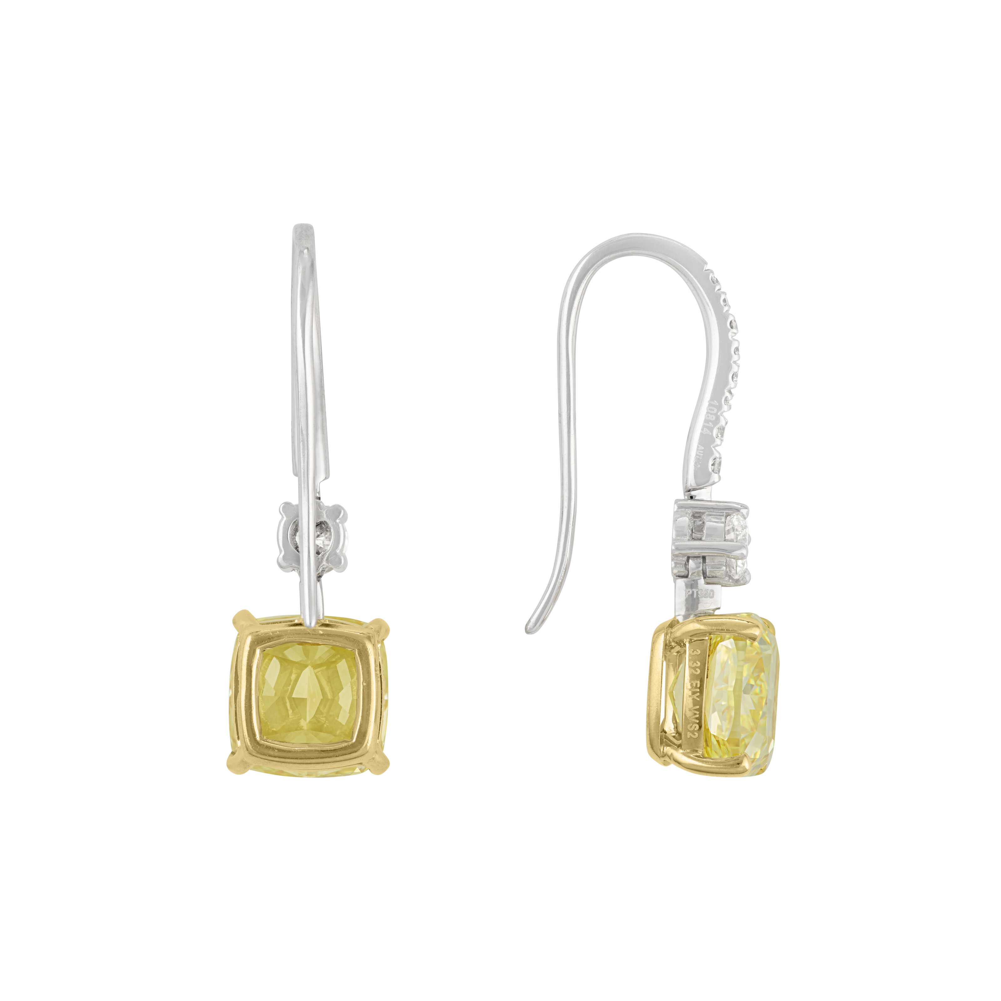 GRAFF COLORED DIAMOND AND DIAMOND PENDANT EARRINGS image 6