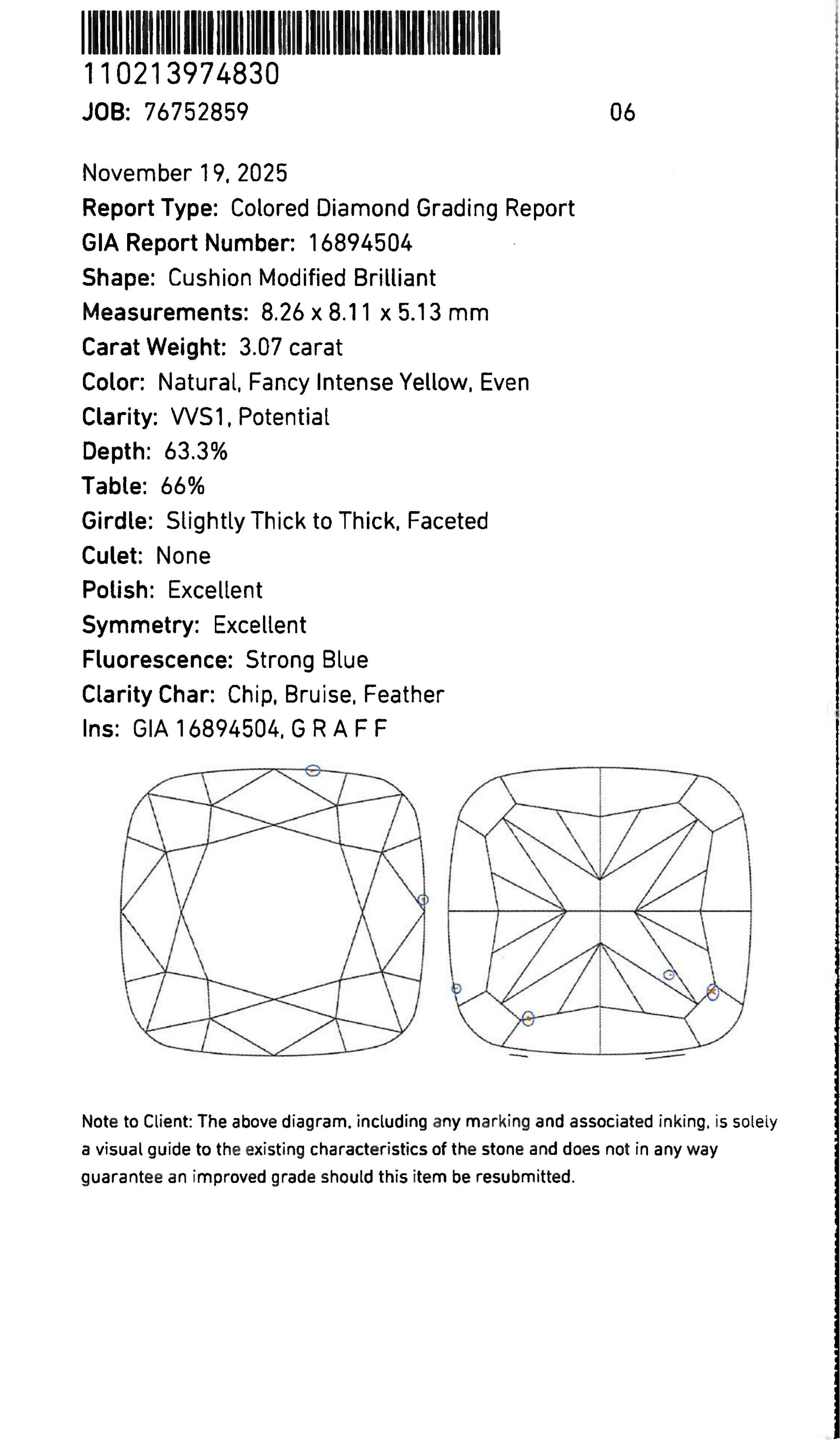 GRAFF COLORED DIAMOND AND DIAMOND PENDANT EARRINGS image 5