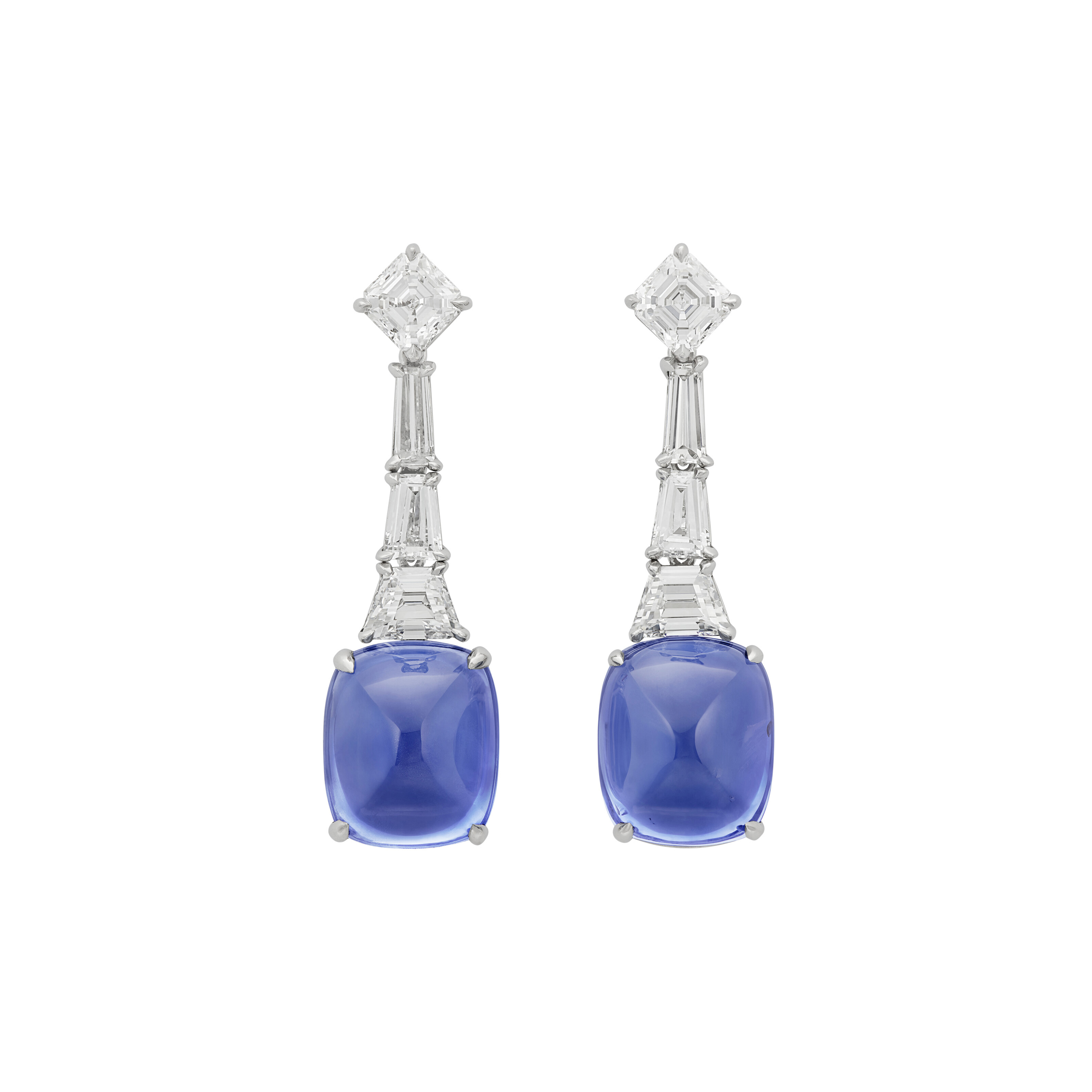 SAPPHIRE AND DIAMOND EARRINGS