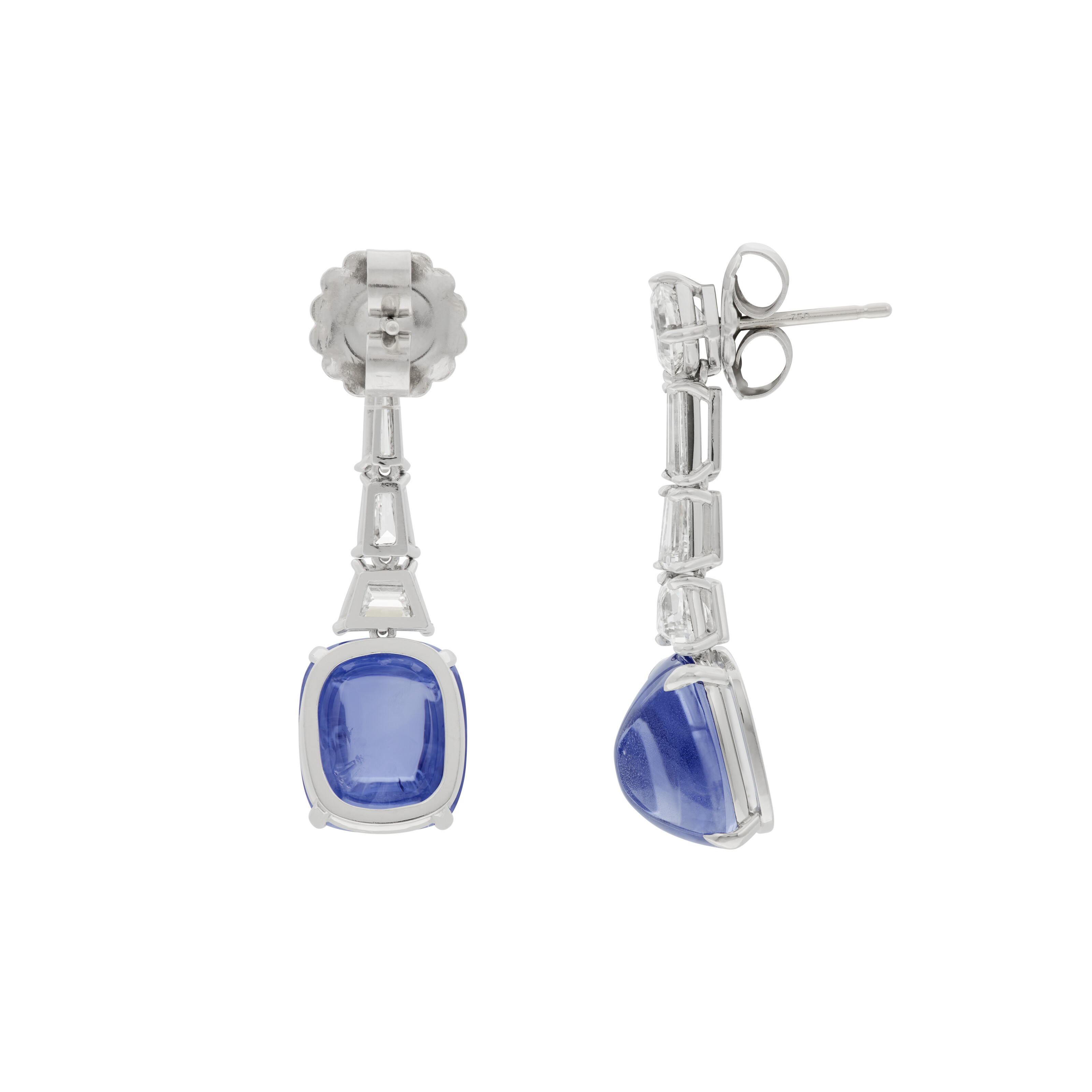SAPPHIRE AND DIAMOND EARRINGS image 4