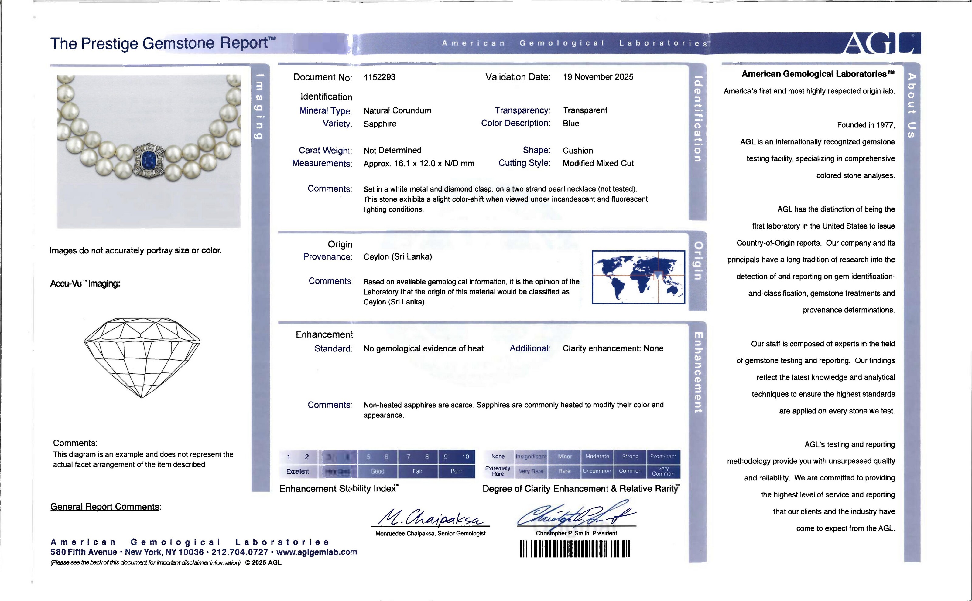 DOUBLE STRAND CULTURED PEARL, SAPPHIRE AND DIAMOND NECKLACE image 3