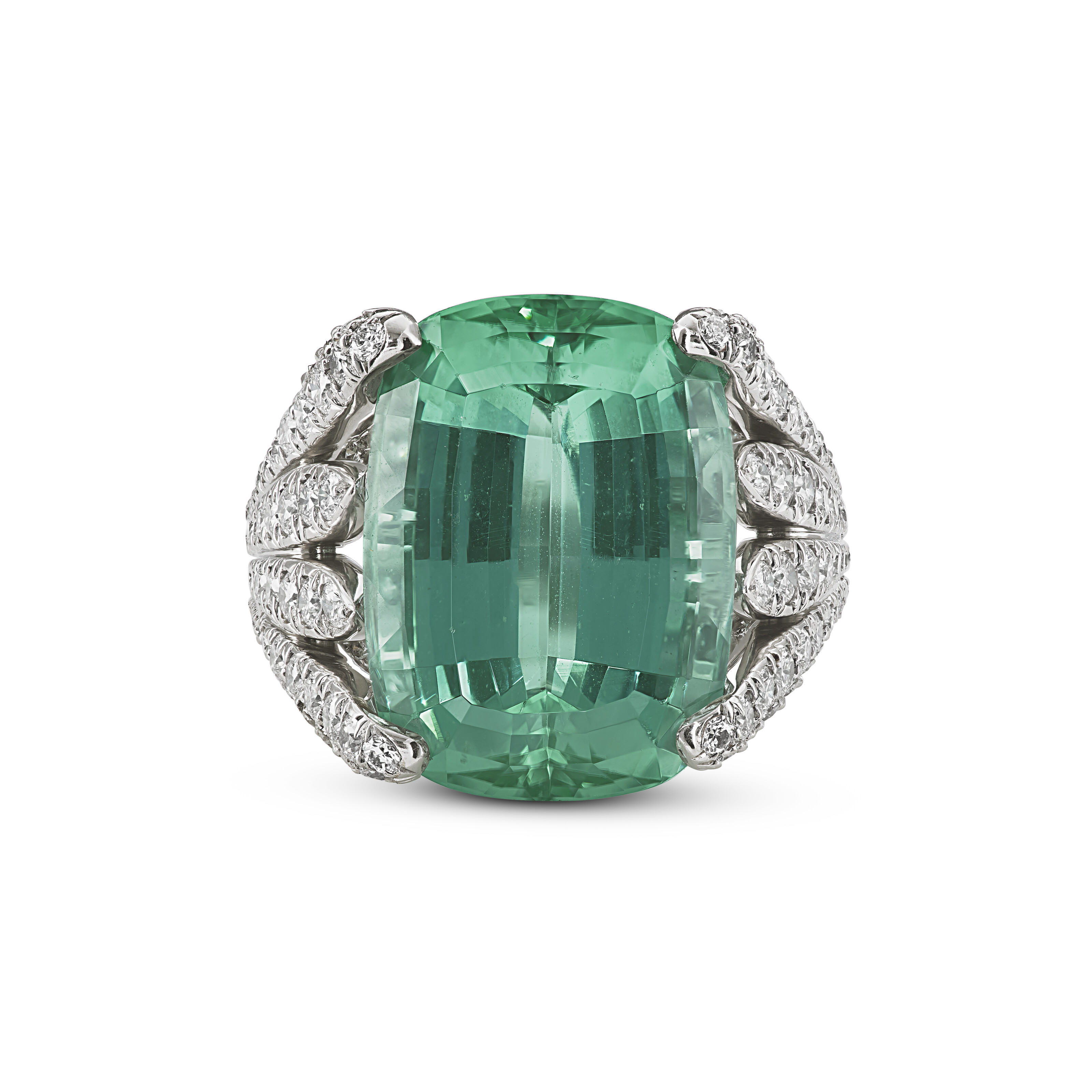 VERDURA TOURMALINE AND DIAMOND 'EIGHT BLADES' RING image 3