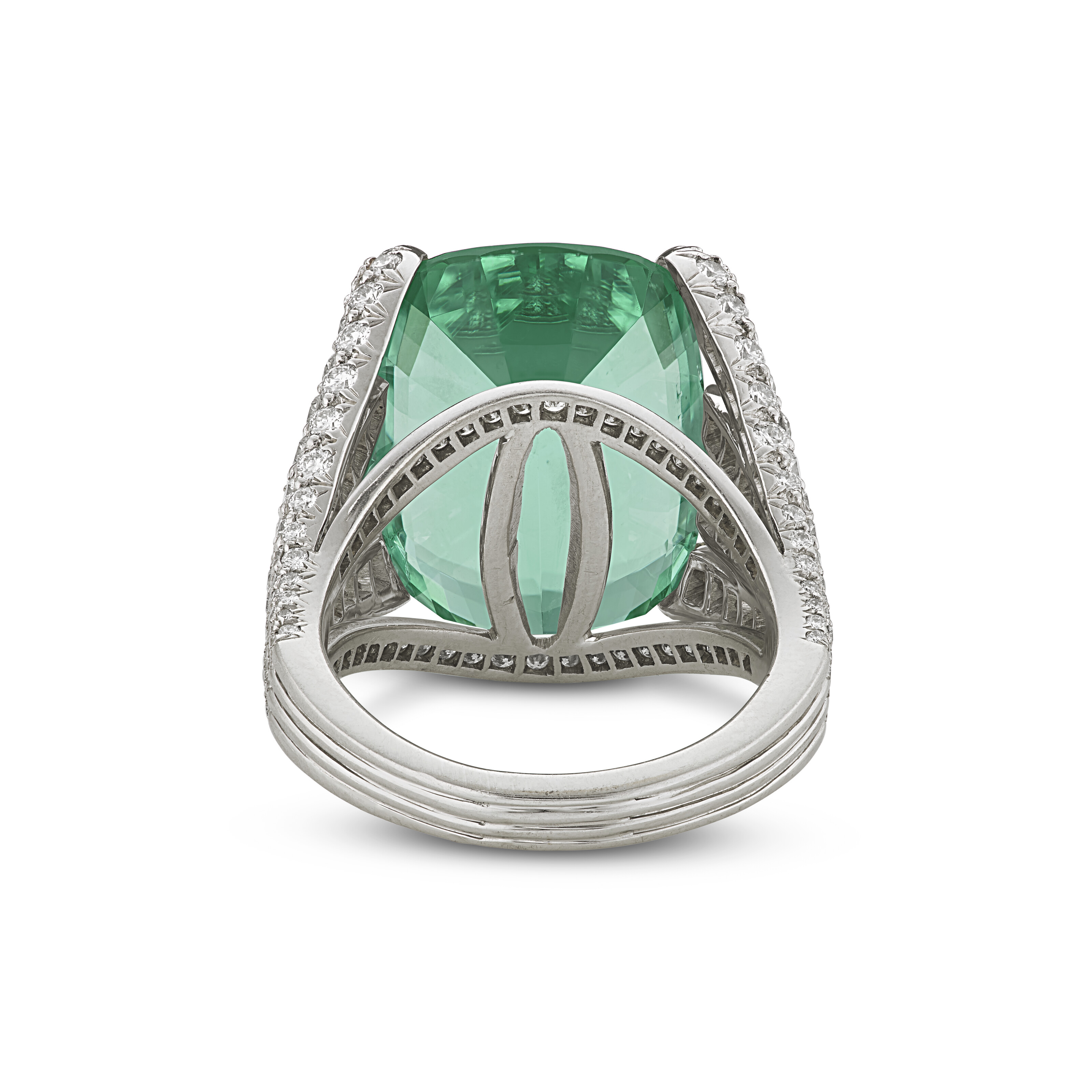 VERDURA TOURMALINE AND DIAMOND 'EIGHT BLADES' RING image 4