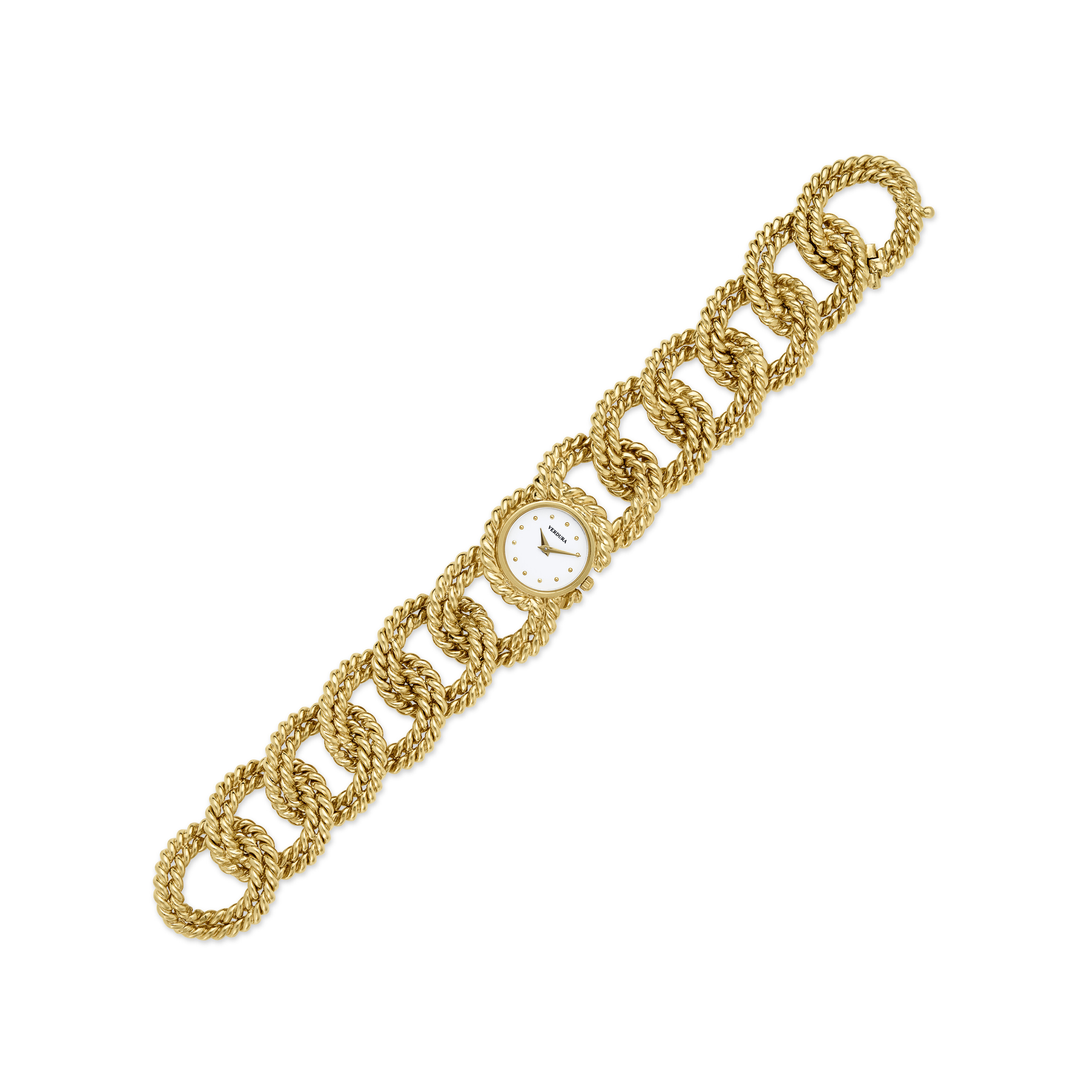 VERDURA GOLD ‘ROPE-LINK’ BRACELET-WATCH