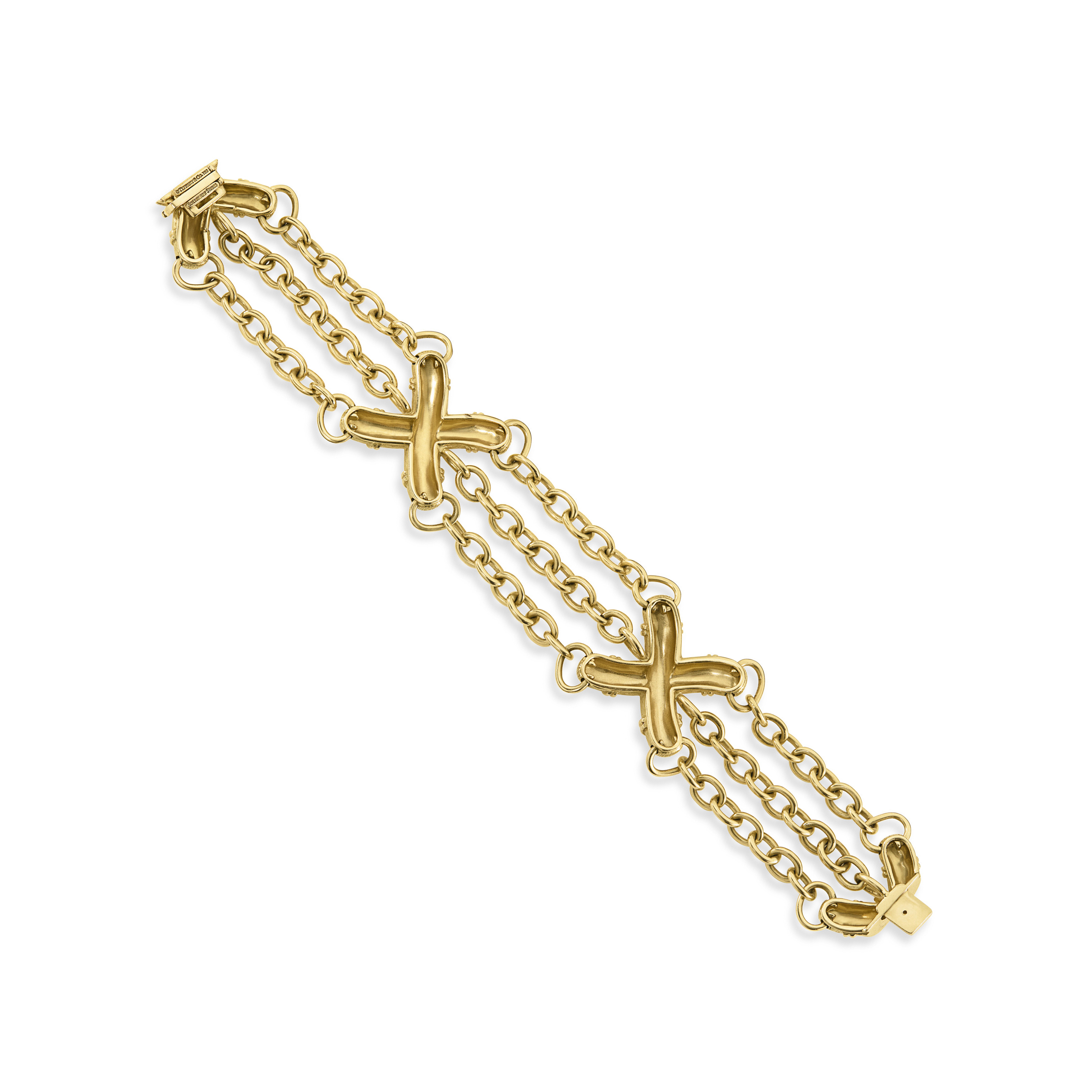 TIFFANY & CO., JEAN SCHLUMBERGER GOLD 'X' LINK BRACELET image 3