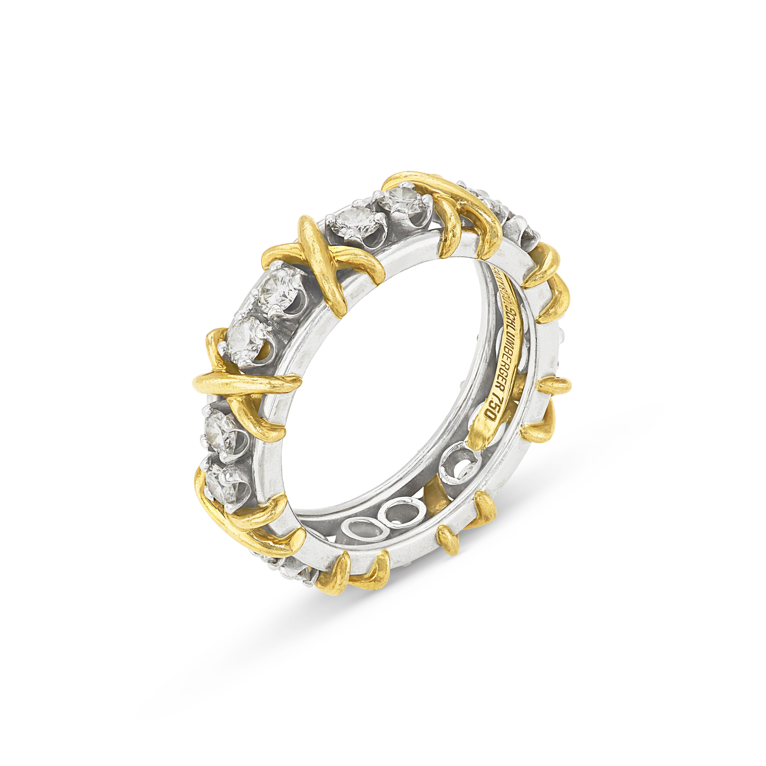TIFFANY & CO., JEAN SCHLUMBERGER PAIR OF DIAMOND 'SIXTEEN STONE' ETERNITY BAND RINGS image 5