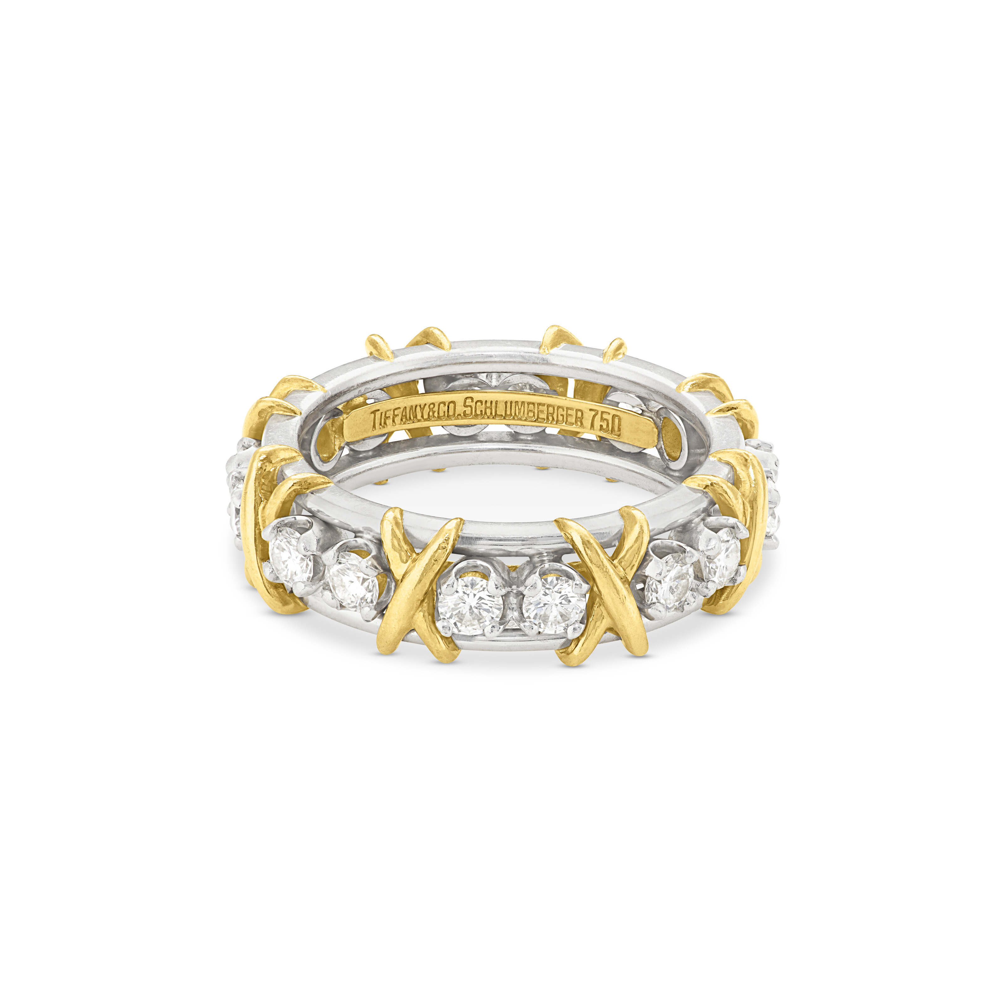 TIFFANY & CO., JEAN SCHLUMBERGER PAIR OF DIAMOND 'SIXTEEN STONE' ETERNITY BAND RINGS image 6