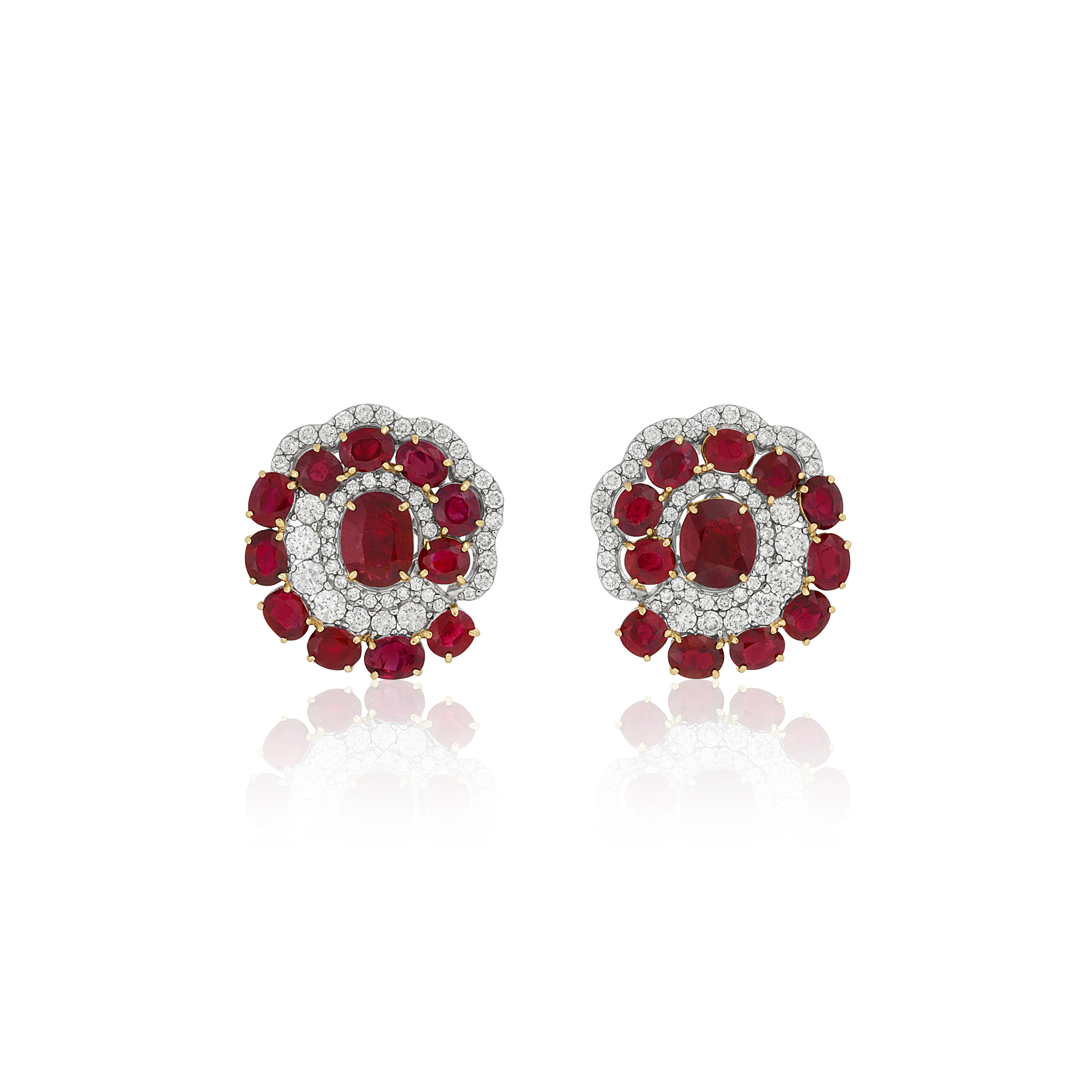 RUBY AND DIAMOND EARRINGS