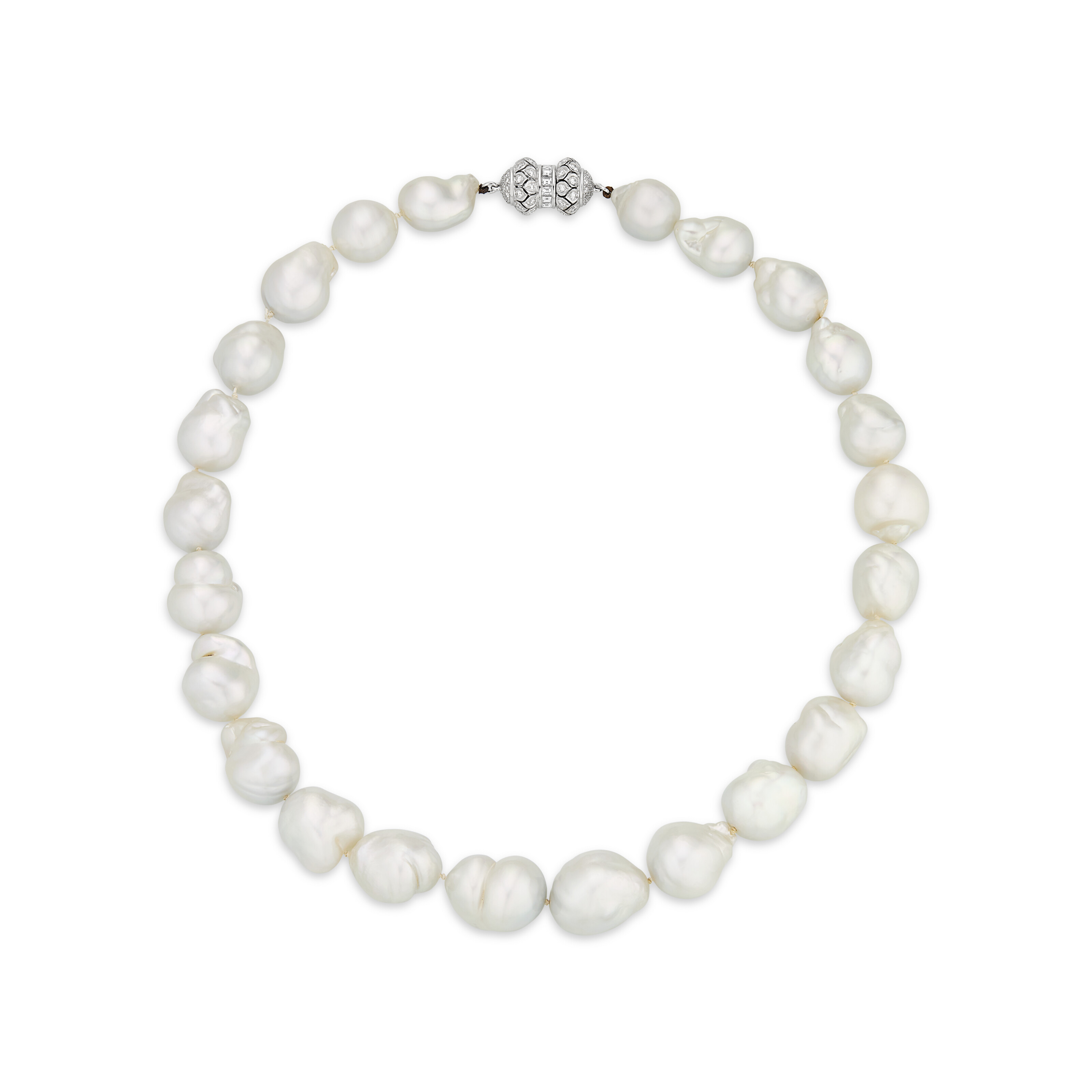 ADLER SET OF BAROQUE CULTURED PEARL AND DIAMOND JEWELRY image 5