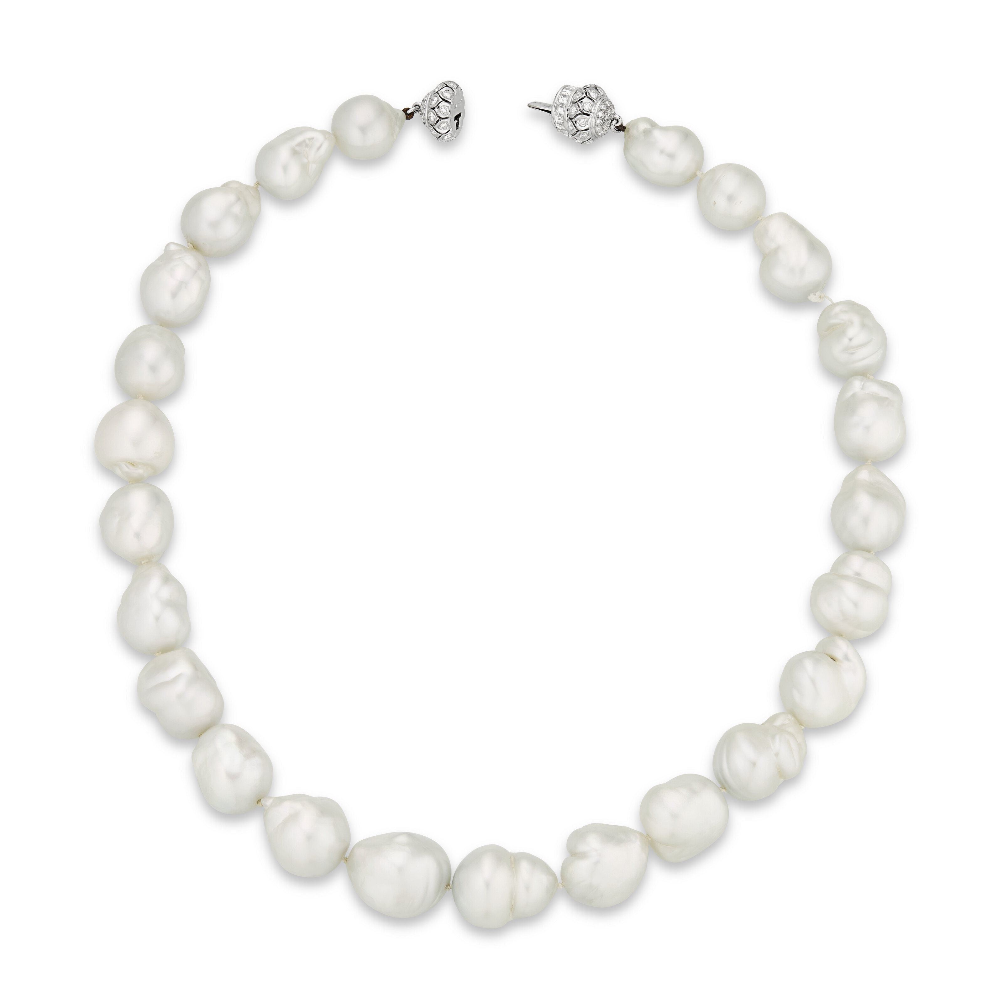 ADLER SET OF BAROQUE CULTURED PEARL AND DIAMOND JEWELRY image 6