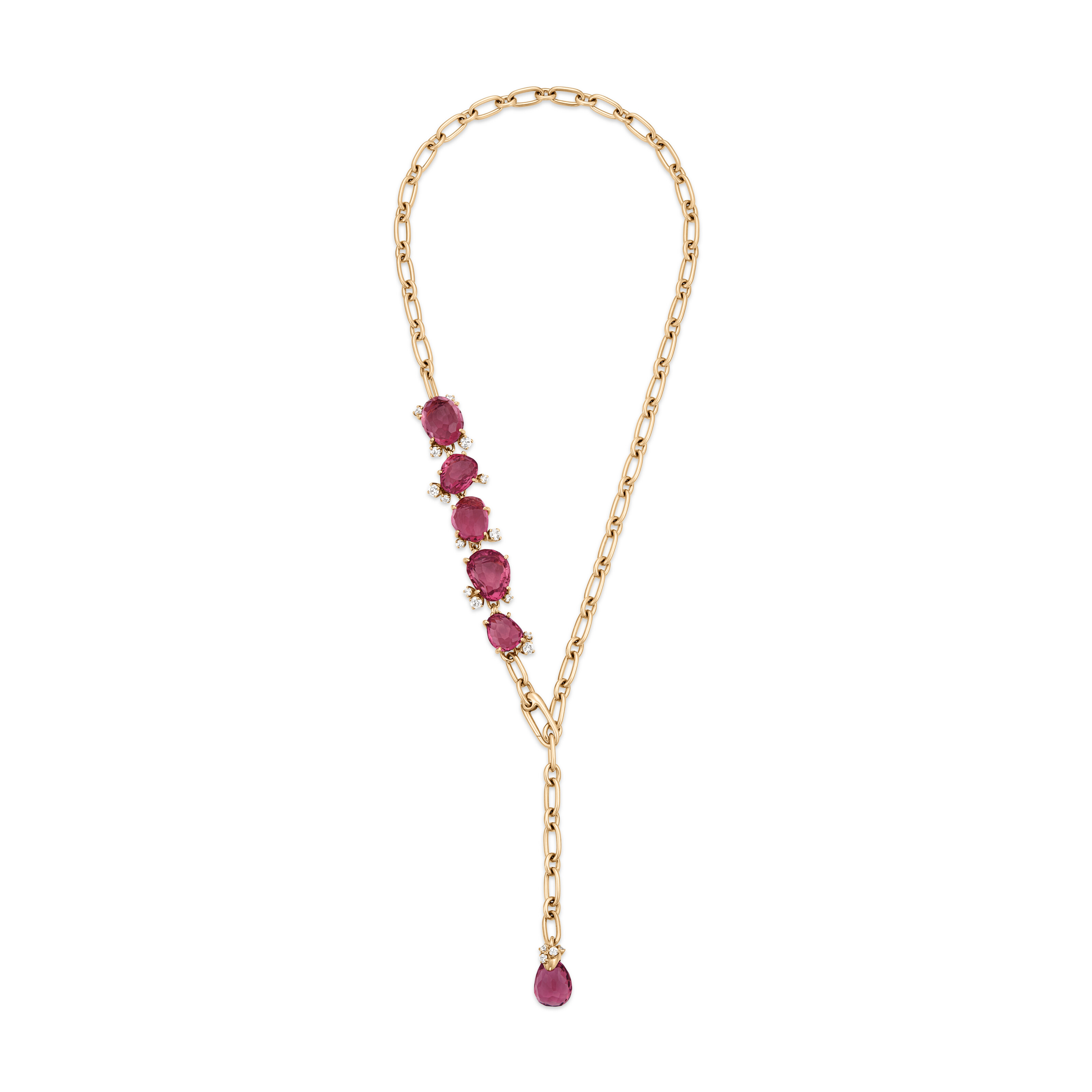 POMELLATO SET OF PINK TOURMALINE AND DIAMOND JEWELRY image 3