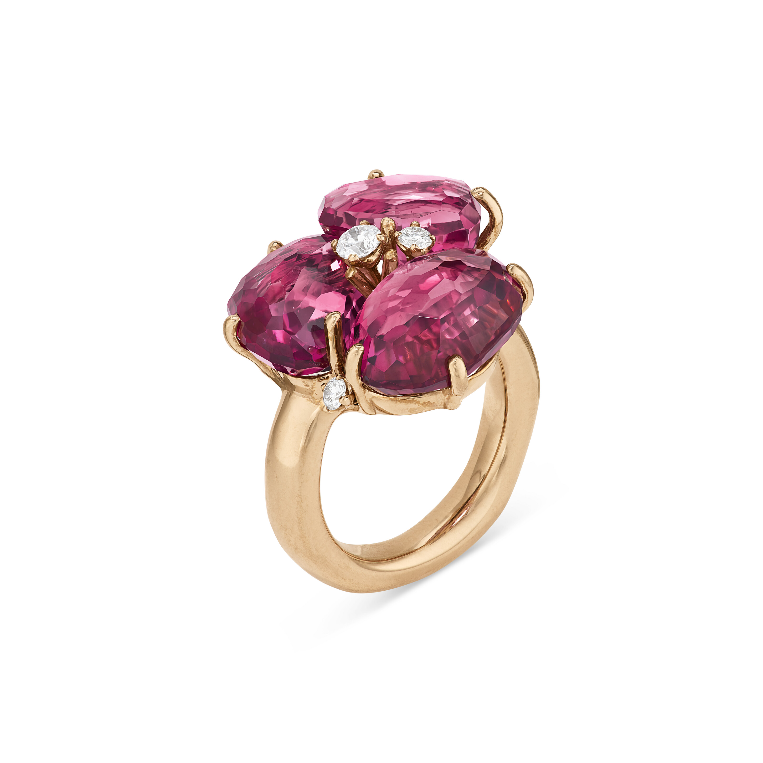 POMELLATO SET OF PINK TOURMALINE AND DIAMOND JEWELRY image 5