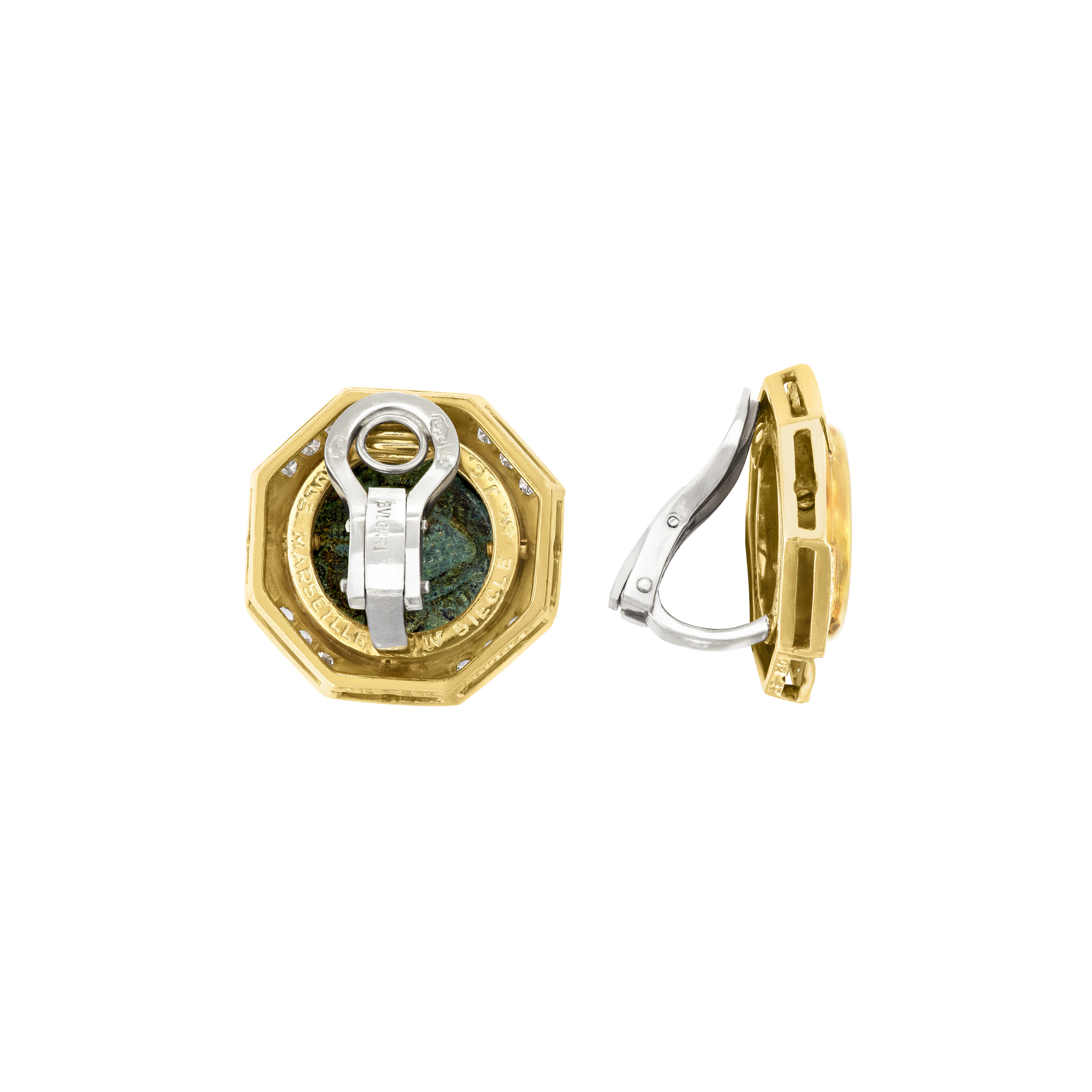 BULGARI COIN AND DIAMOND 'MONETE' EARRINGS image 3