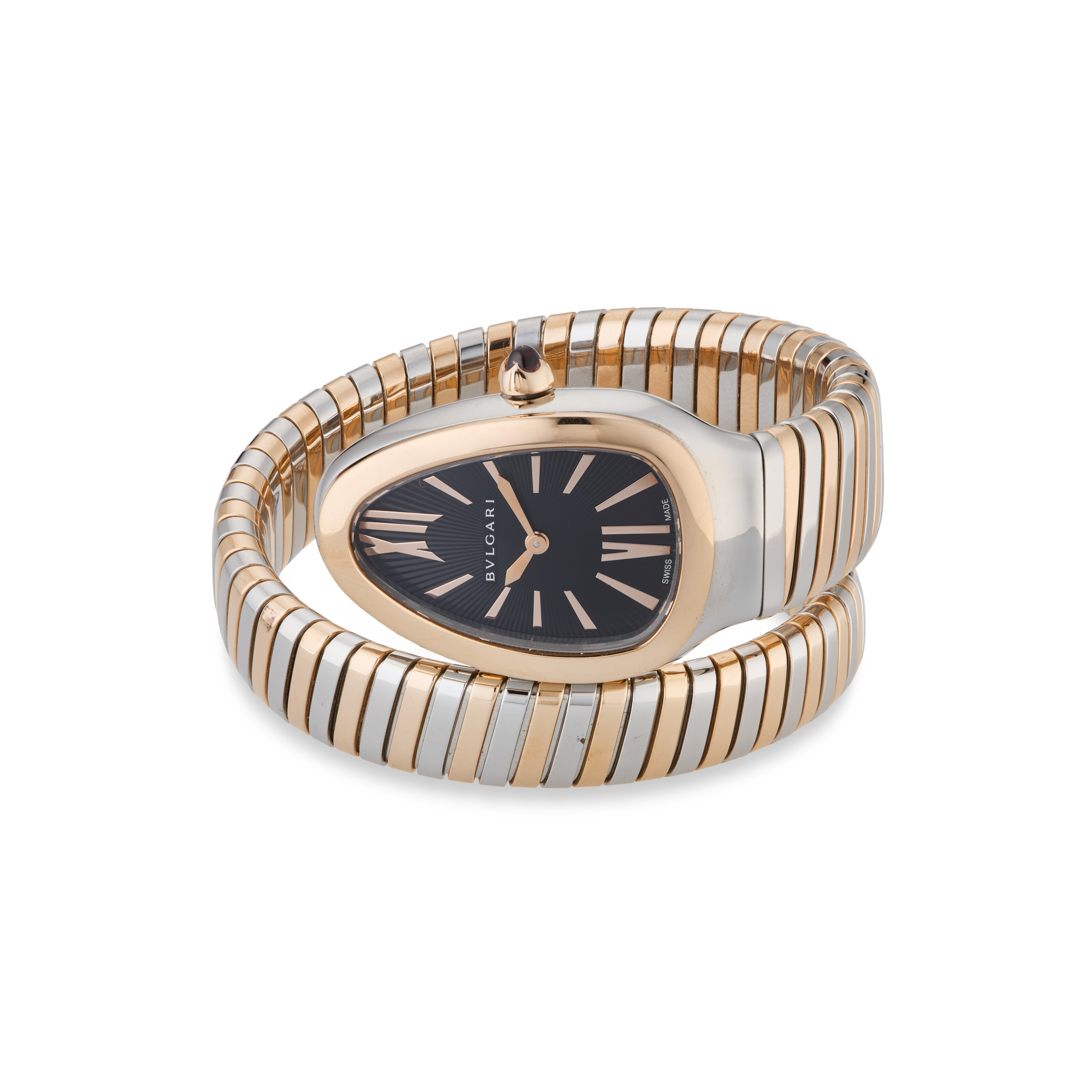 BULGARI ROSE GOLD AND STAINLESS STEEL 'SERPENTI TUBOGAS' WATCH image 3