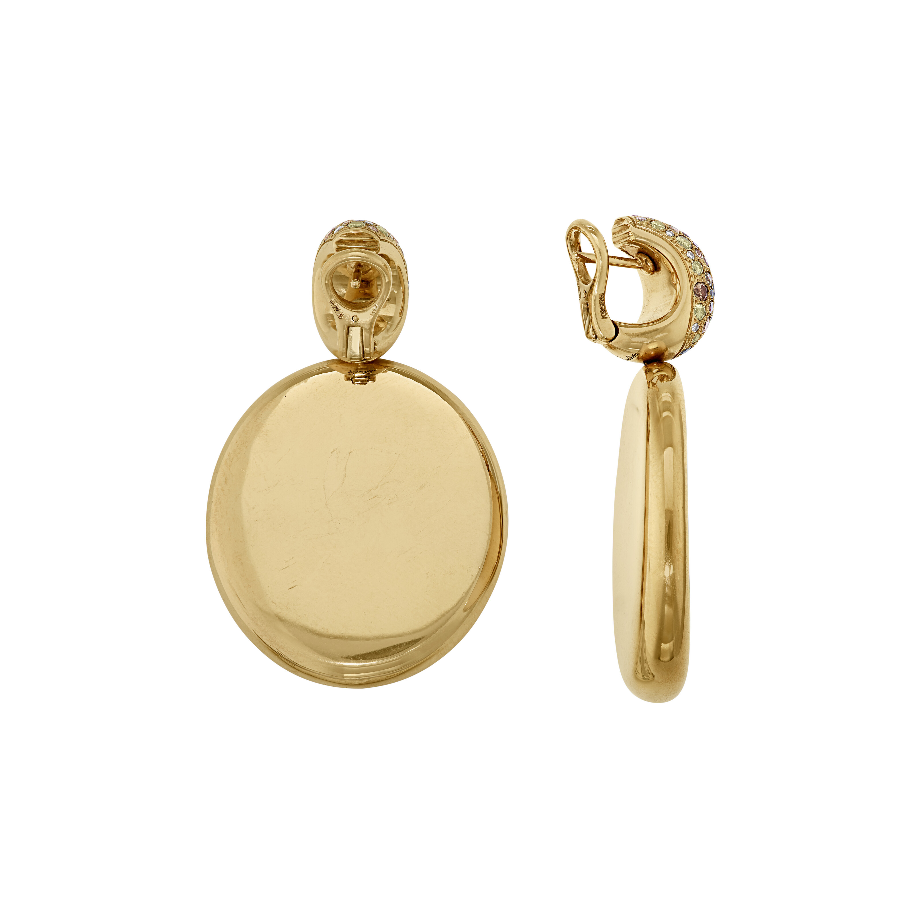 POMELLATO CAMEO AND COLORED DIAMOND EARRINGS image 3