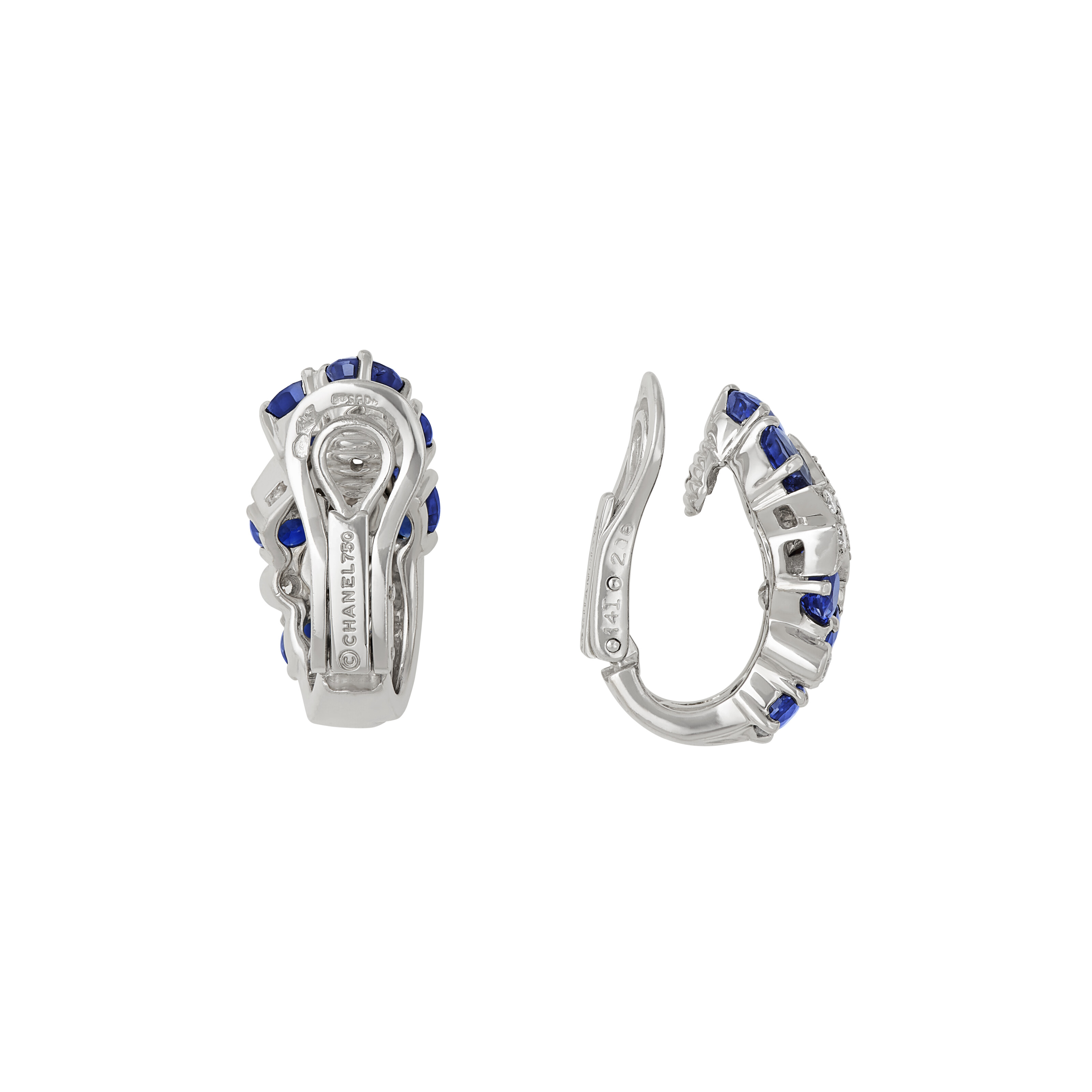 CHANEL SAPPHIRE AND DIAMOND 'COMÈTE' EARRINGS image 3