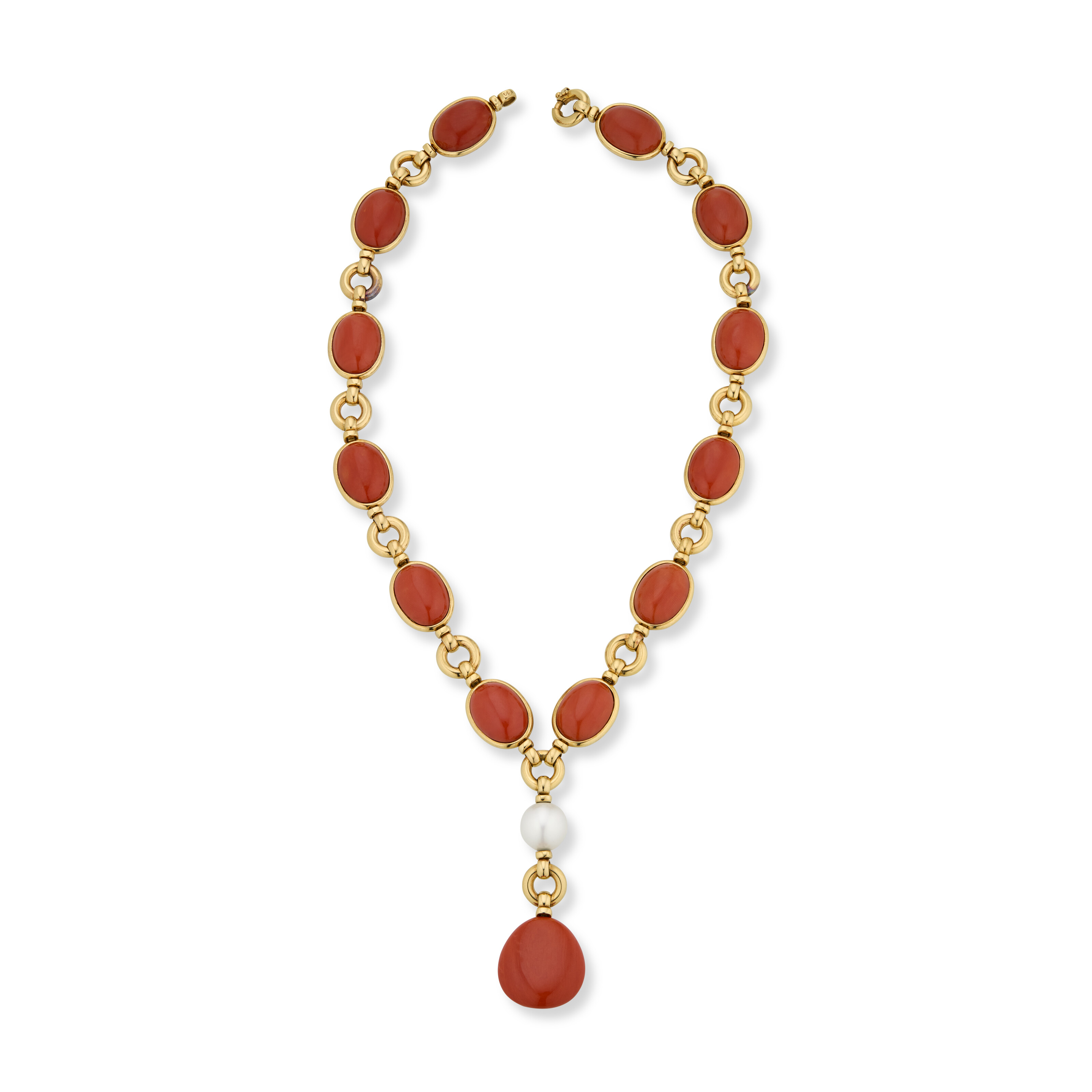 CHANEL CORAL AND CULTURED PEARL NECKLACE image 3