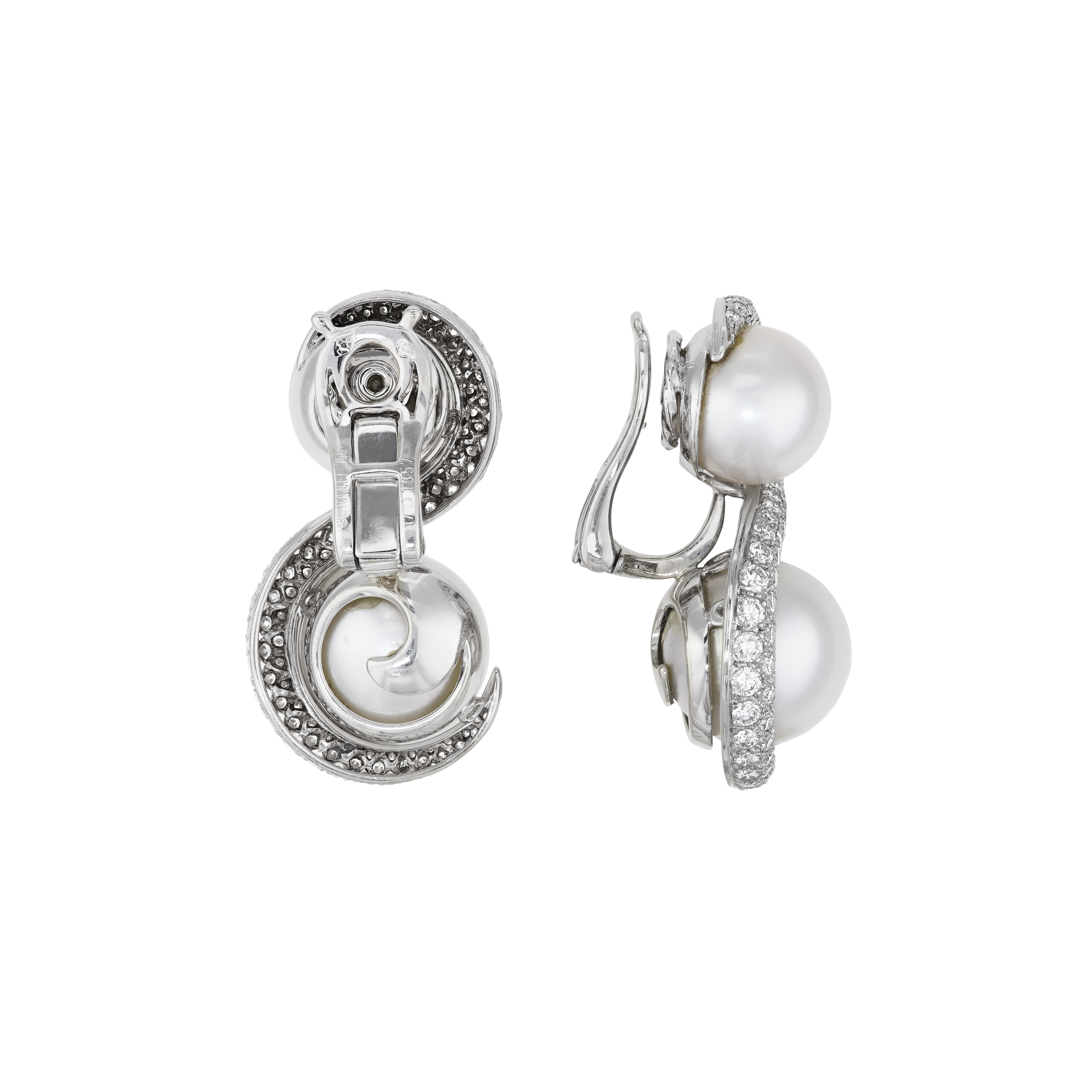 CHANEL CULTURED PEARL AND DIAMOND EARRINGS image 3
