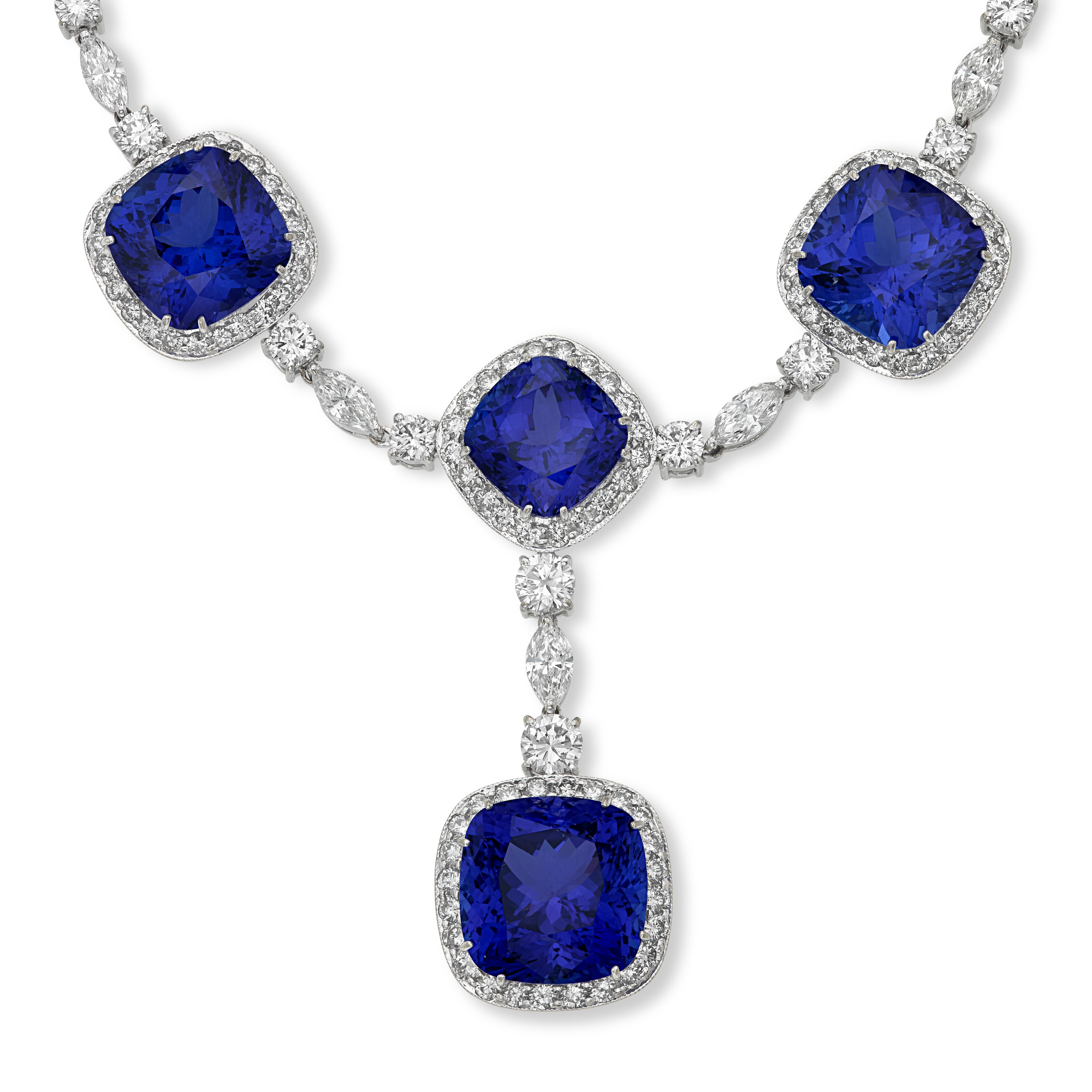 TANZANITE AND DIAMOND NECKLACE image 3