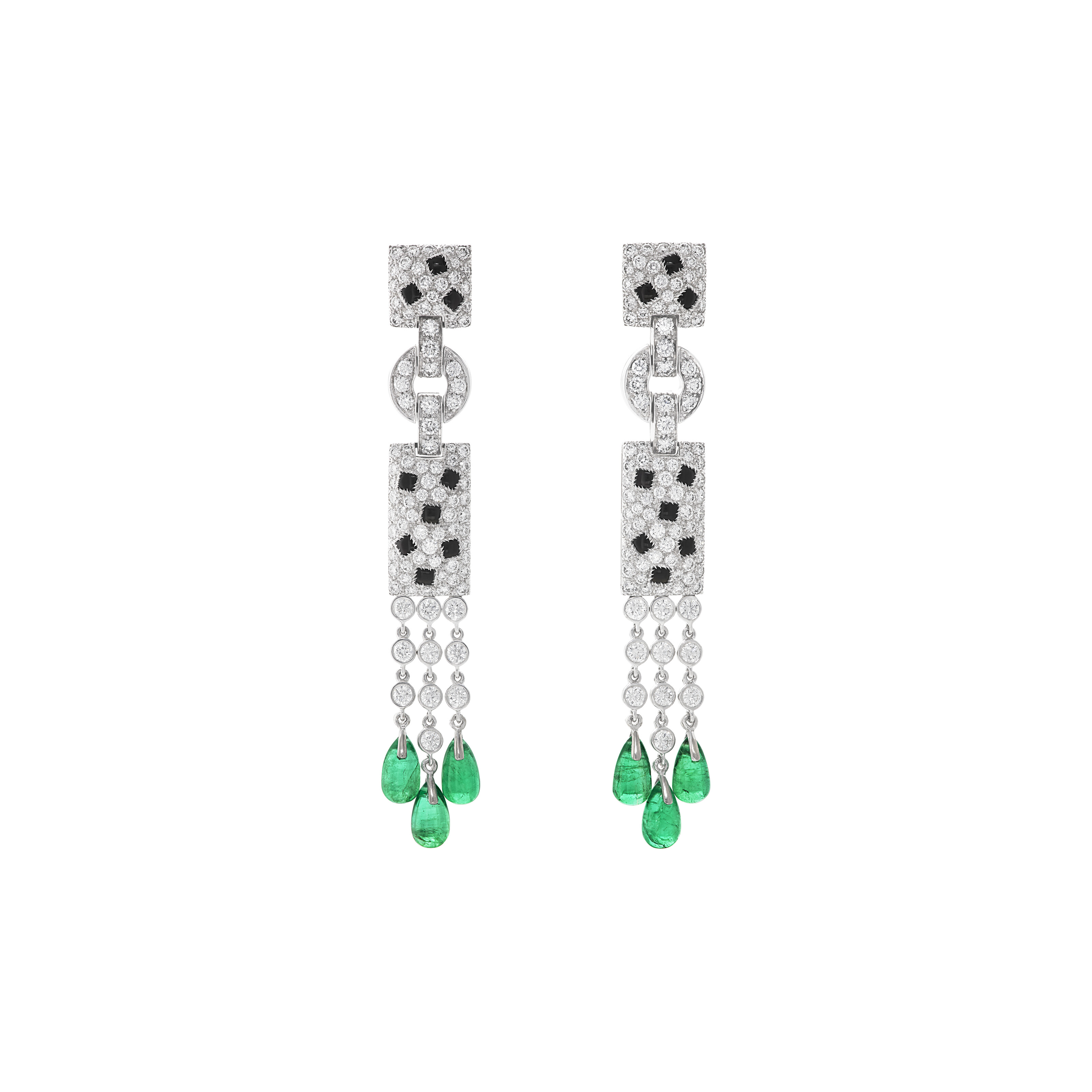 CARTIER GROUP OF DIAMOND, EMERALD AND ONYX 'PANTHÈRE' JEWELRY image 8