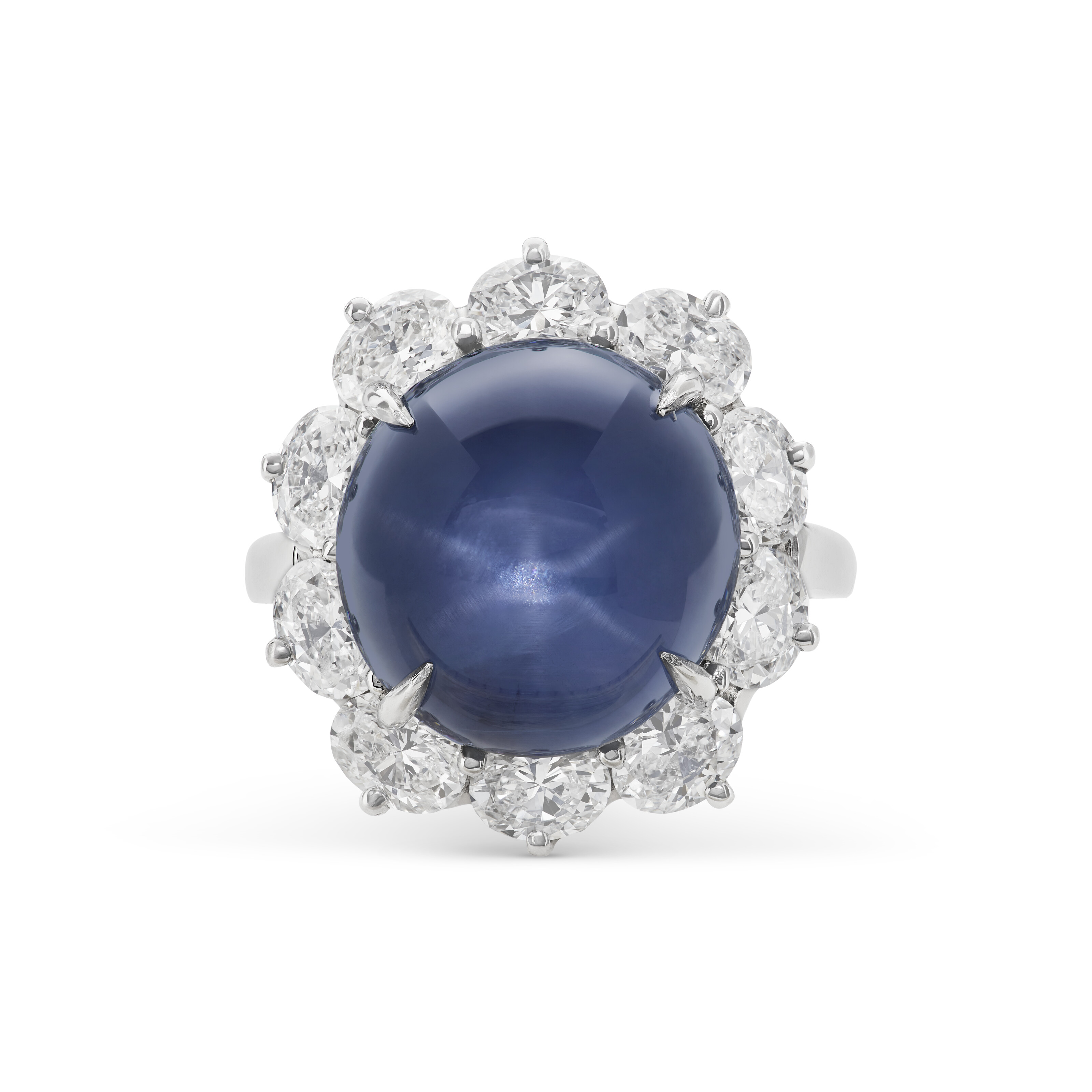 OSCAR HEYMAN & BROTHERS STAR SAPPHIRE AND DIAMOND RING image 4