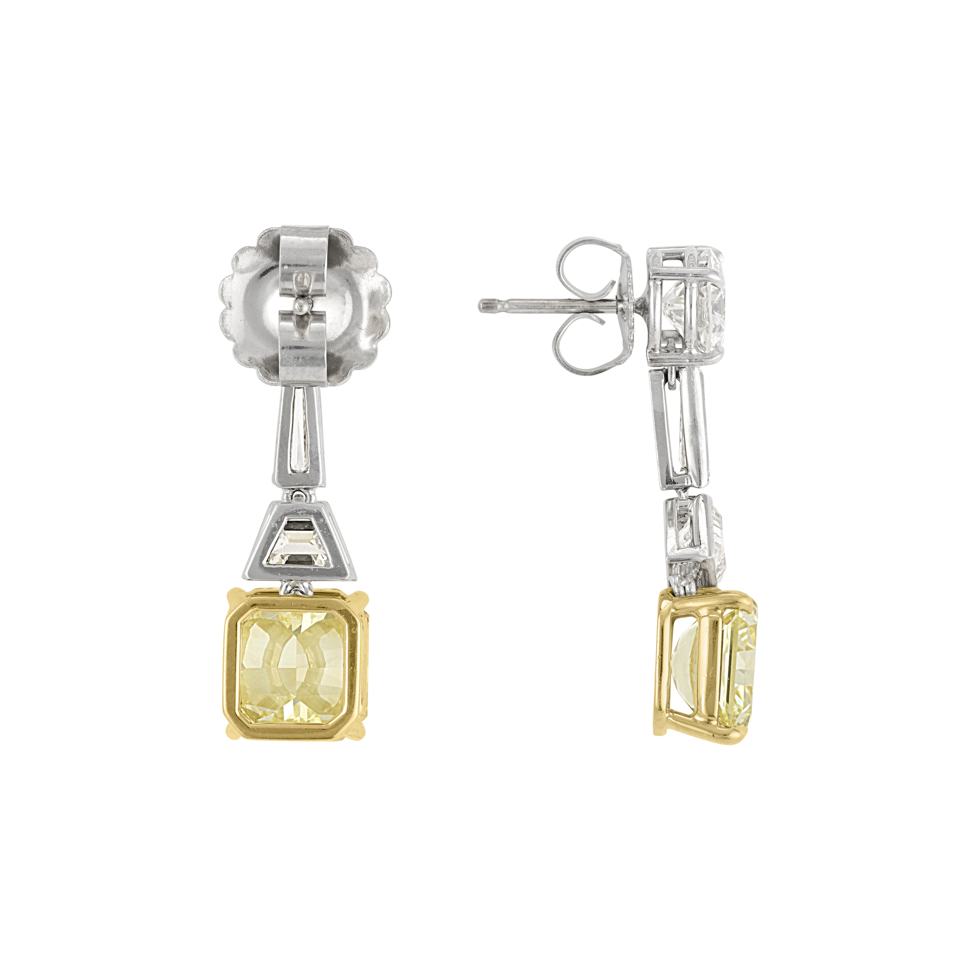 COLORED DIAMOND AND DIAMOND EARRINGS image 7